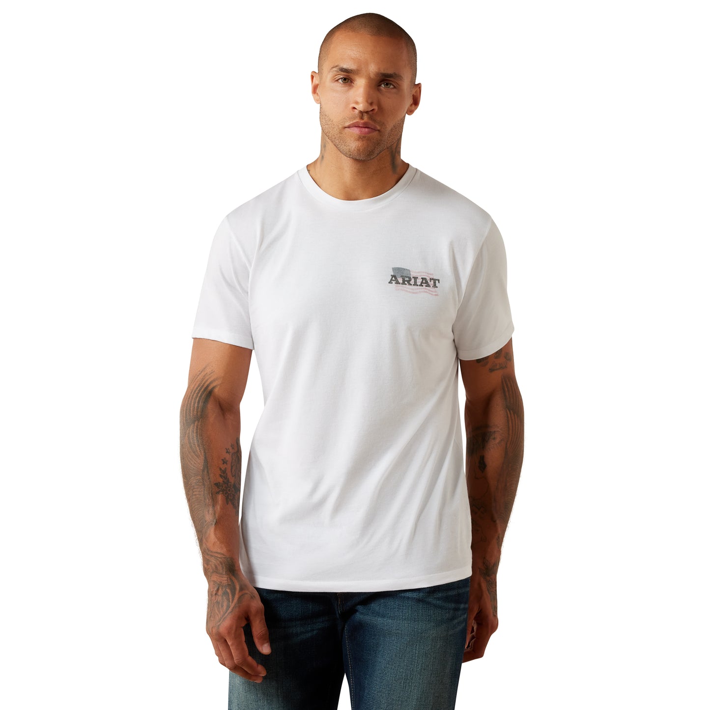 Ariat Men's Freedom Flow White T-Shirt 10080253