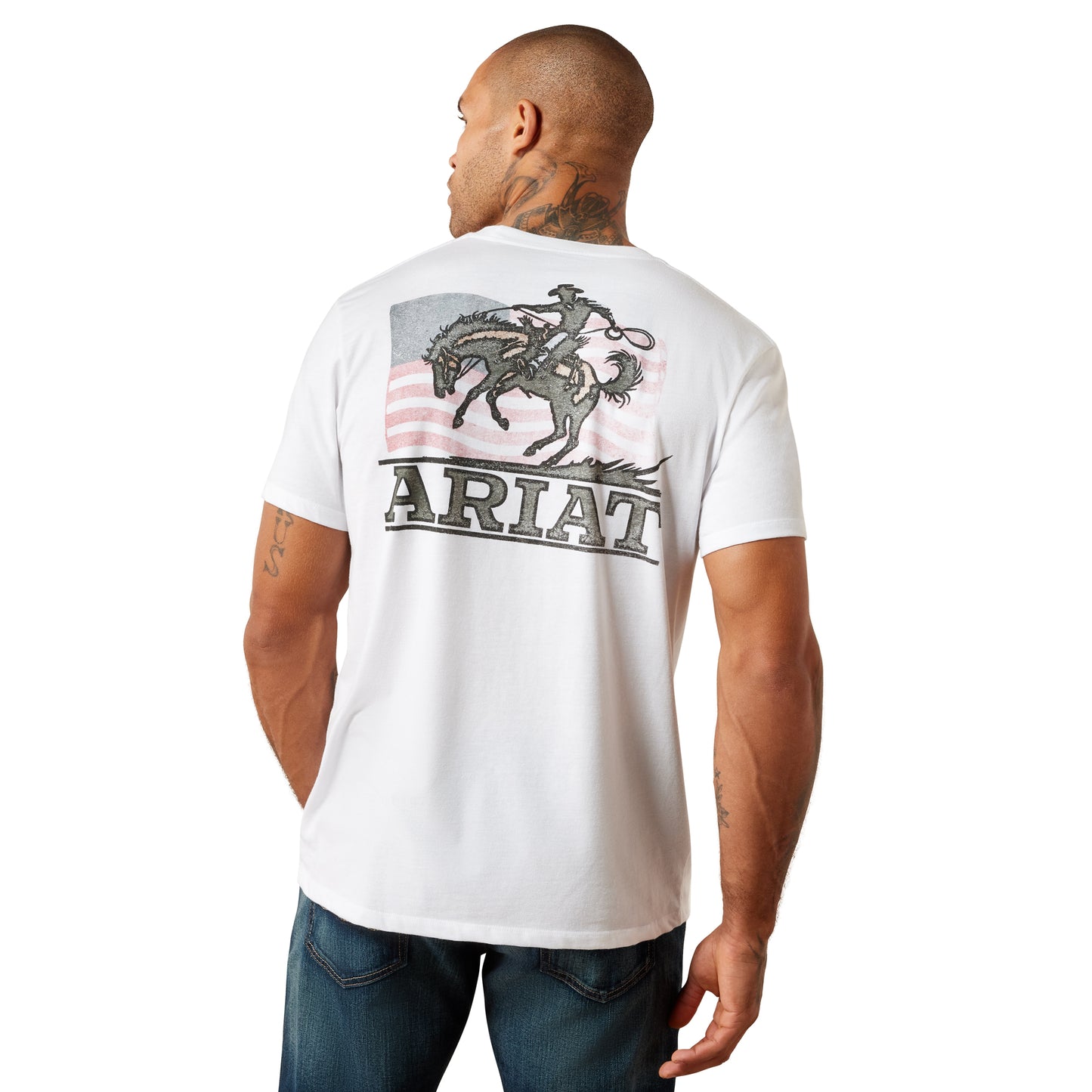 Ariat Men's Freedom Flow White T-Shirt 10080253