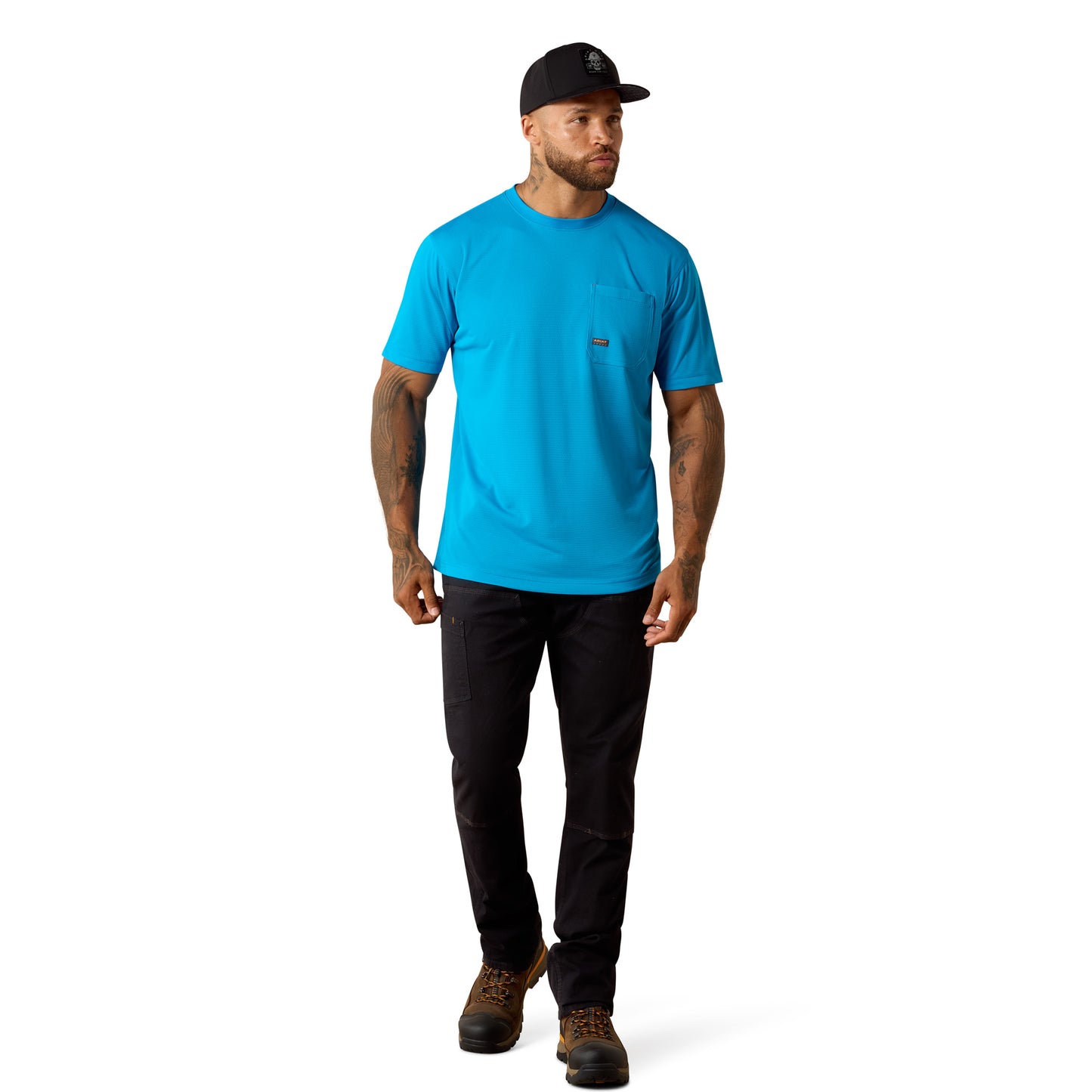 Ariat Men's Rebar Heat Fighter Staple Methyl Blue T-Shirt 10071220