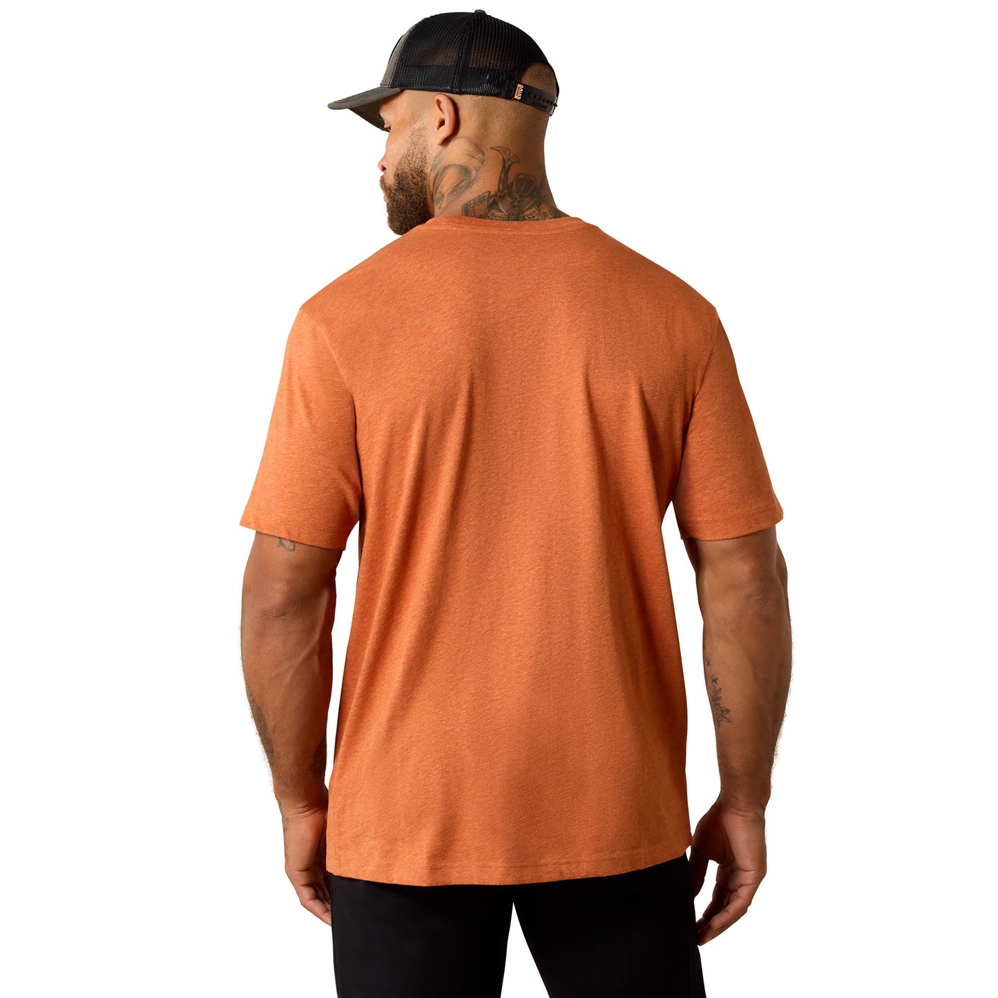 Ariat Men's Rebar Cotton Strong Sunset Orange Heather T-Shirt 10071271 - Wild West Boot Store