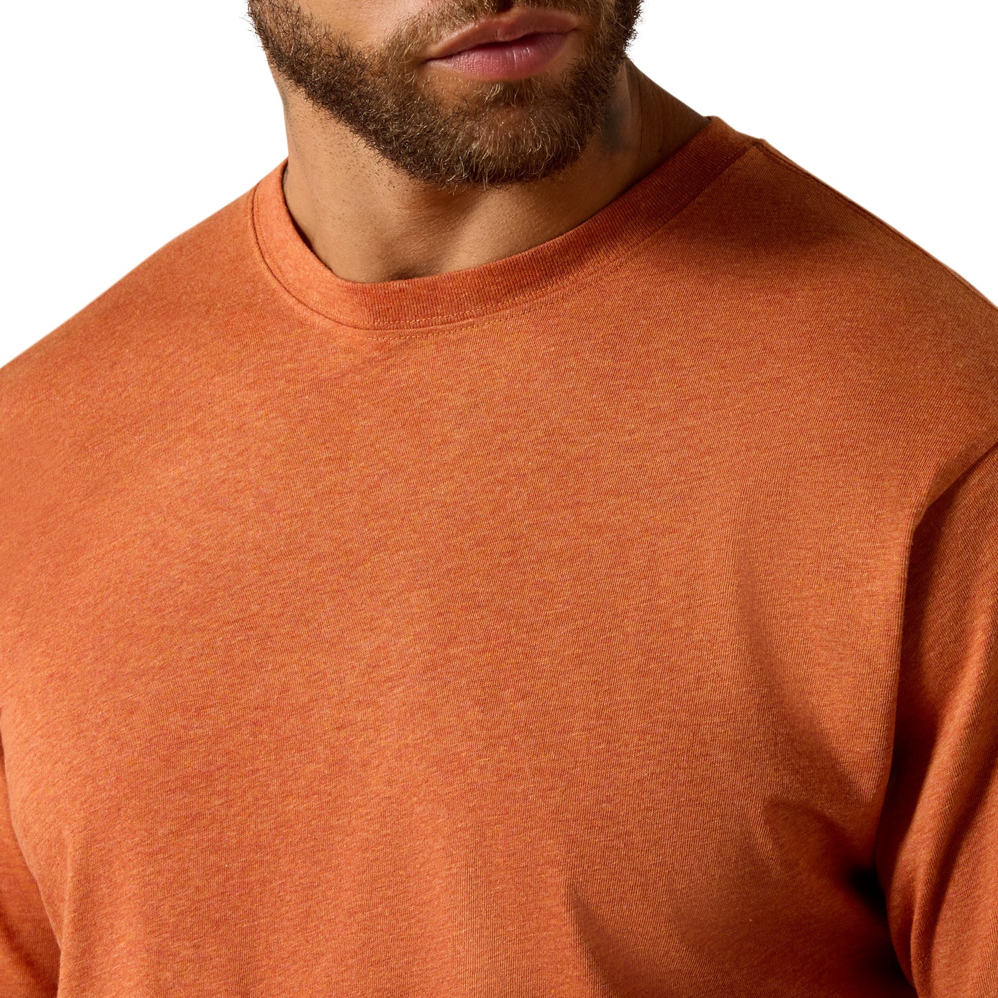 Ariat Men's Rebar Cotton Strong Sunset Orange Heather T-Shirt 10071271 - Wild West Boot Store