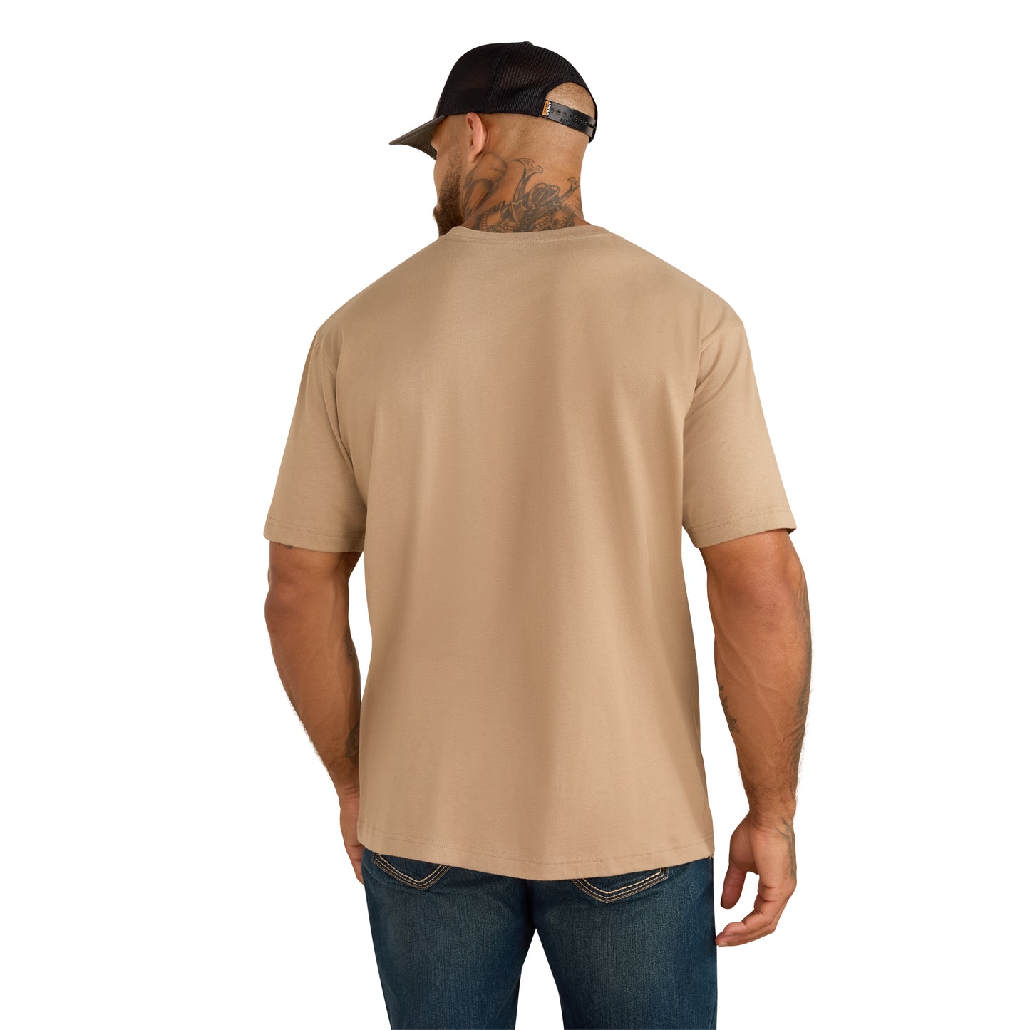Ariat Rebar Cotton Strong Greige Standard Pocket T-Shirt 10071290 - Wild West Boot Store