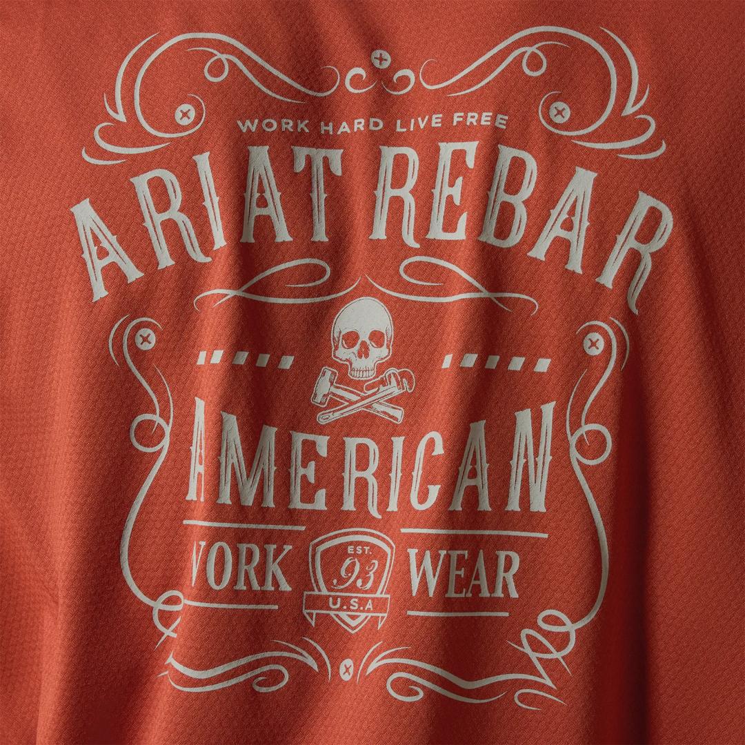 Ariat Men's Rebar Heat Fighter Label Brandy Snifter T-Shirt 10071310 detail01