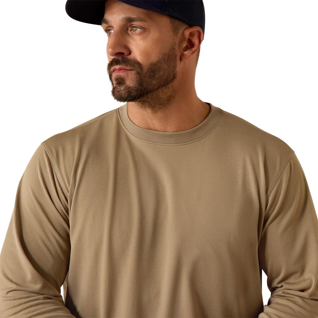 Ariat Men's Rebar Heat Fighter Label Greige T-Shirt 10071311 detail02
