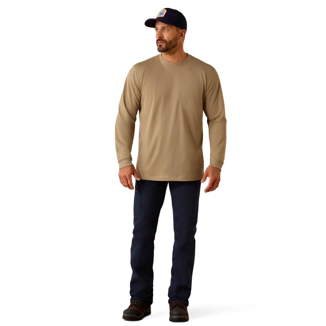 Ariat Men's Rebar Heat Fighter Label Greige T-Shirt 10071311 full