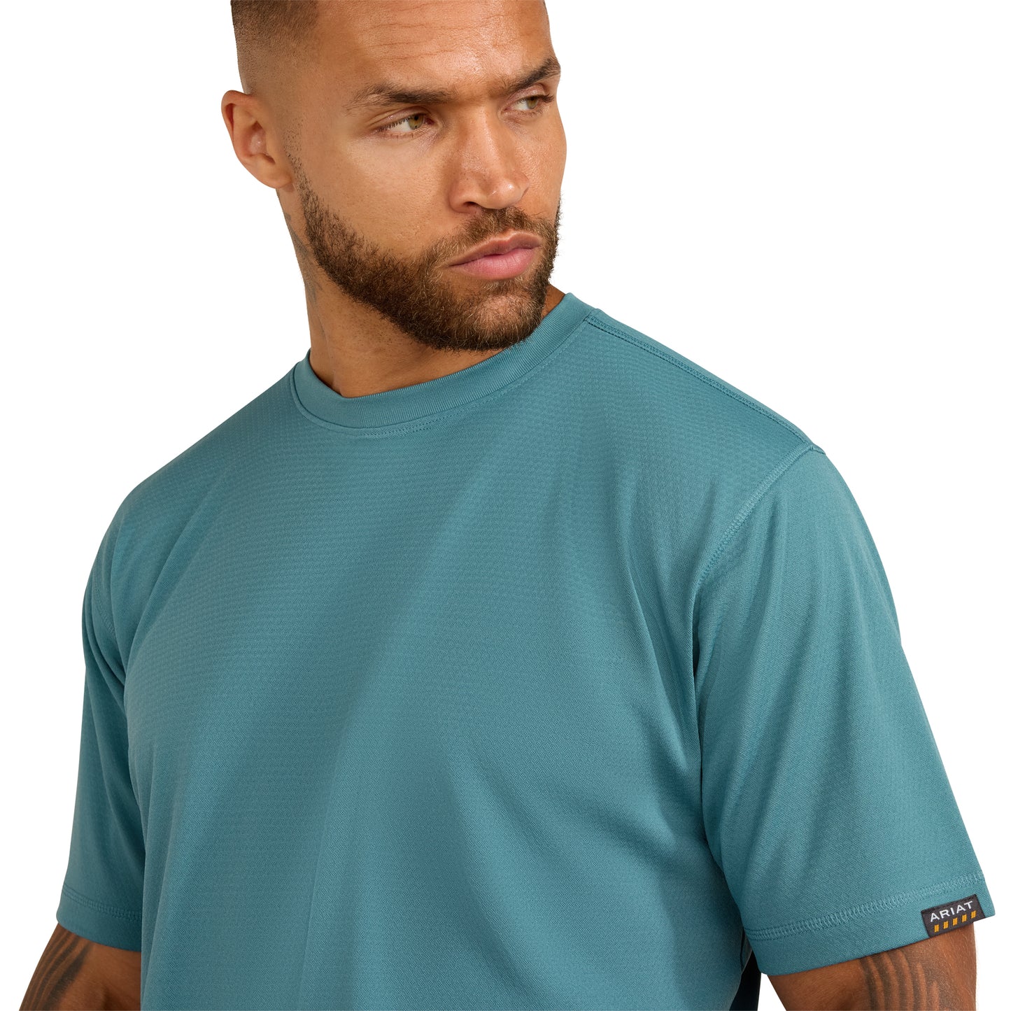 Ariat Men's Rebar Heat Fighter Hydro Textured Logo T-Shirt 10071313