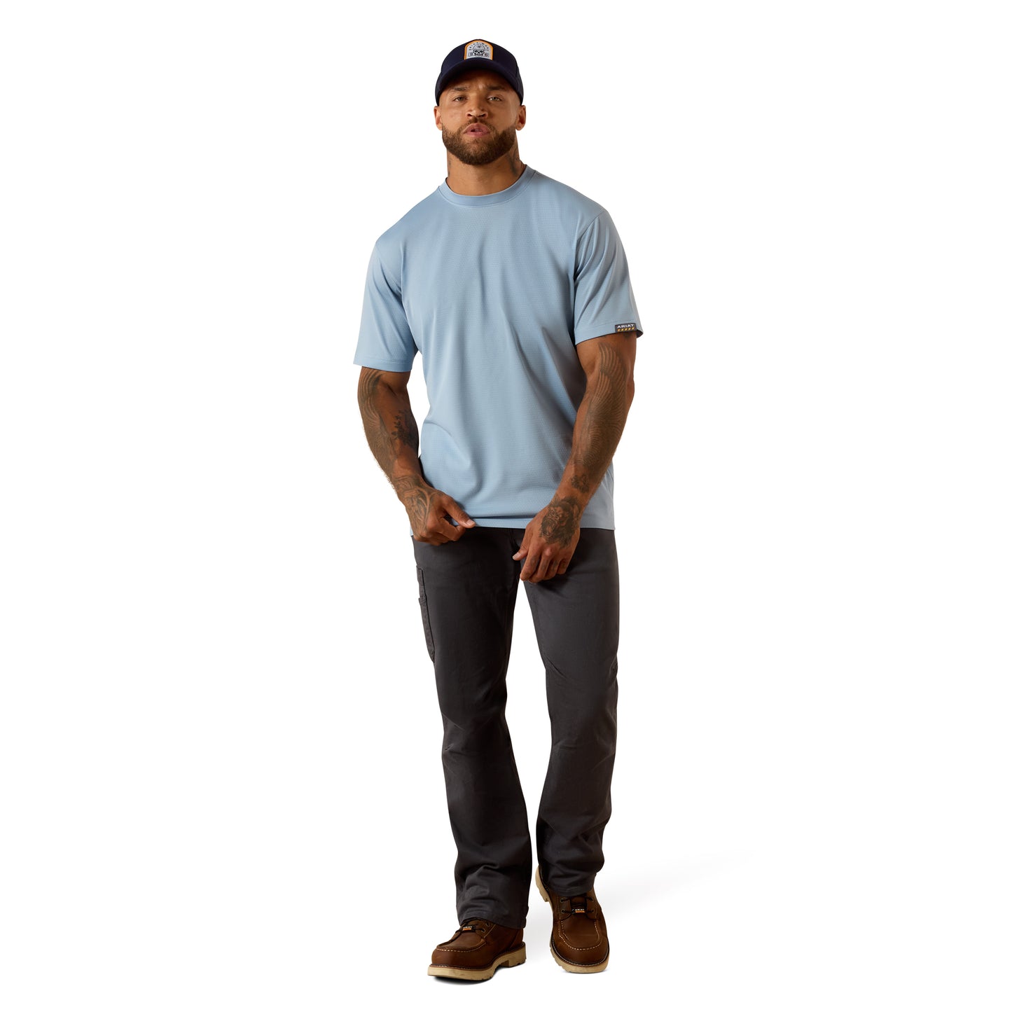Ariat Men's Rebar Dusty Blue Heat Fighter Tool T-Shirt 10071314
