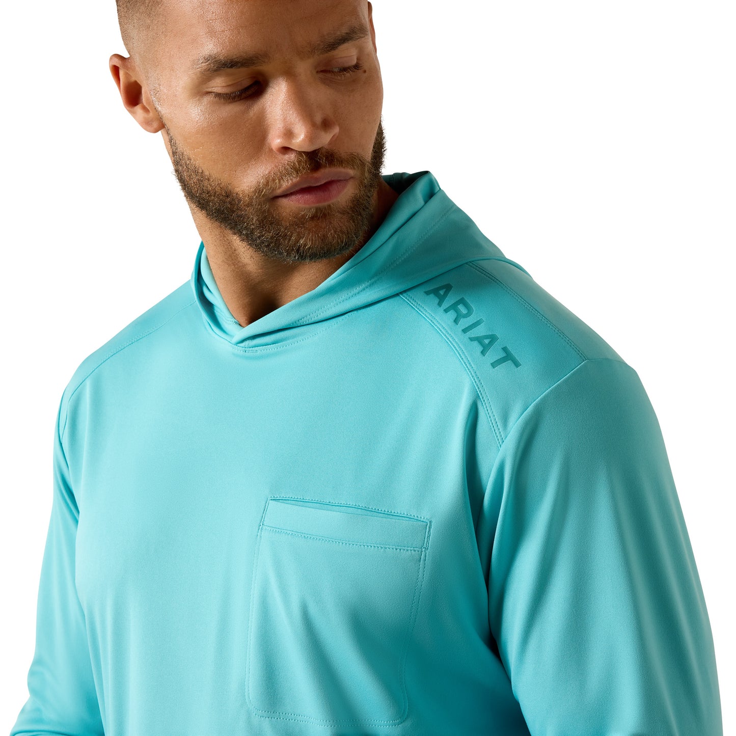 Ariat Men's Rebar Sunblocker Aquarelle Hooded T-Shirt 10071441