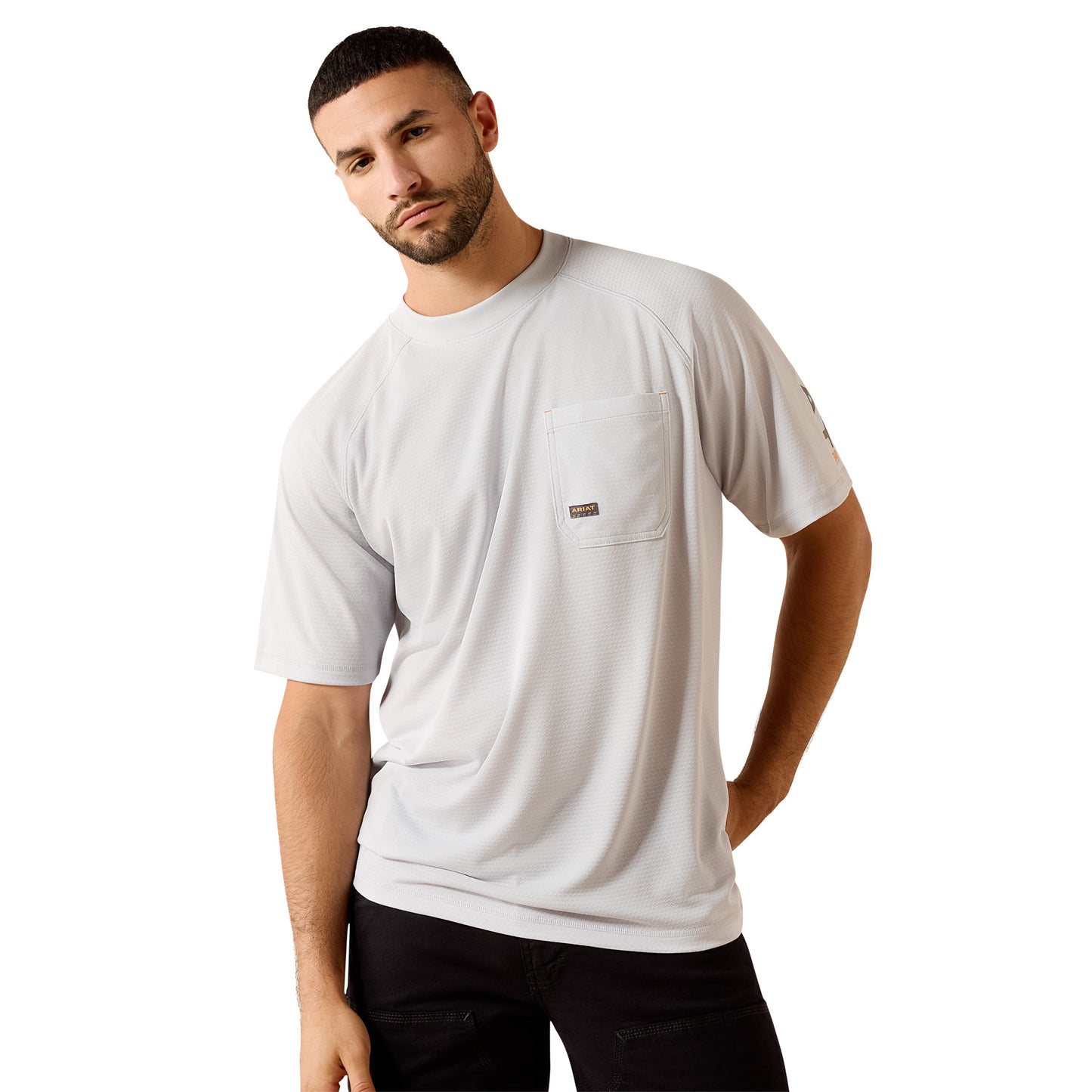 Ariat Men's Rebar Heat Fighter Micro Chip Grey T-Shirt 10071529