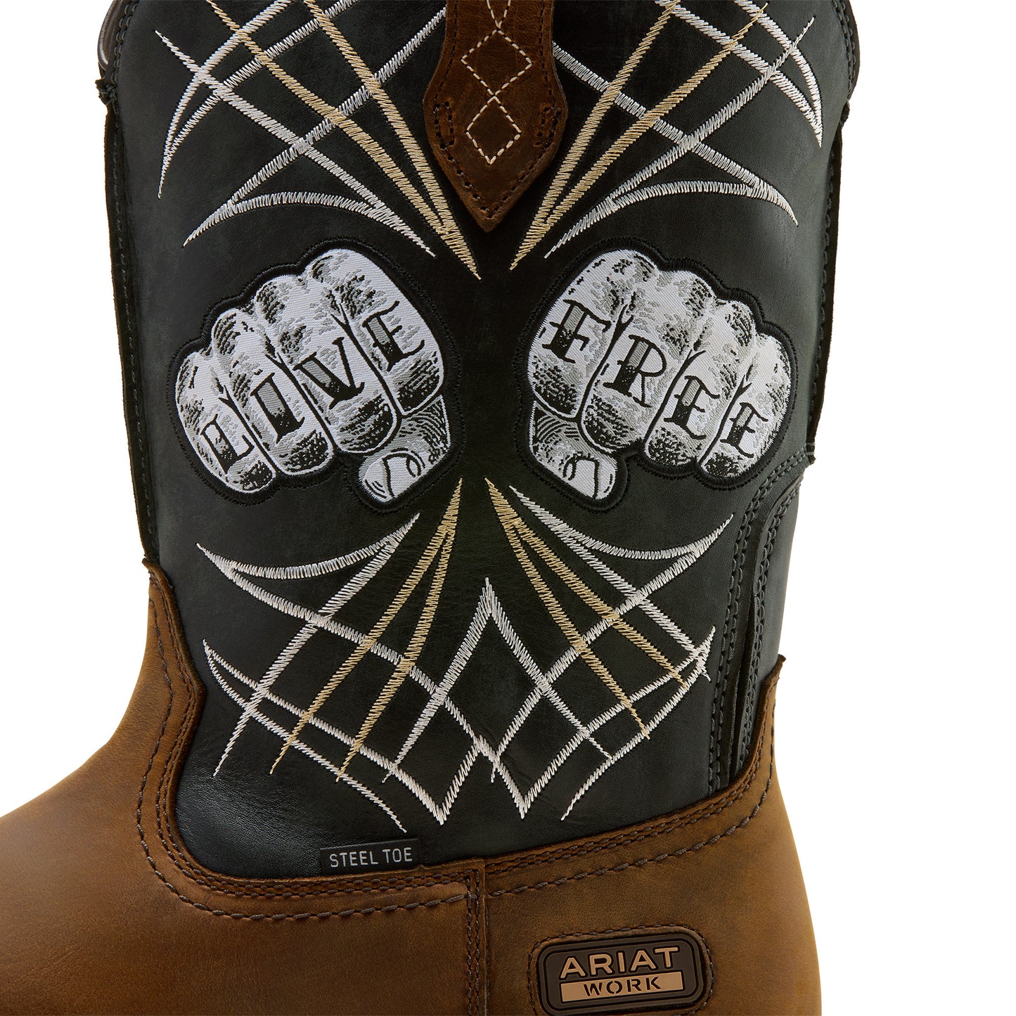 Ariat Men's Activator Live Free Distressed Brown Steel Toe Work Boot 10074288