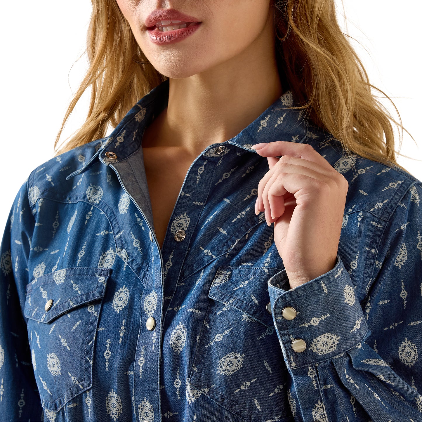 Ariat Ladies Wild Blue Western Snap Shirt 10071103