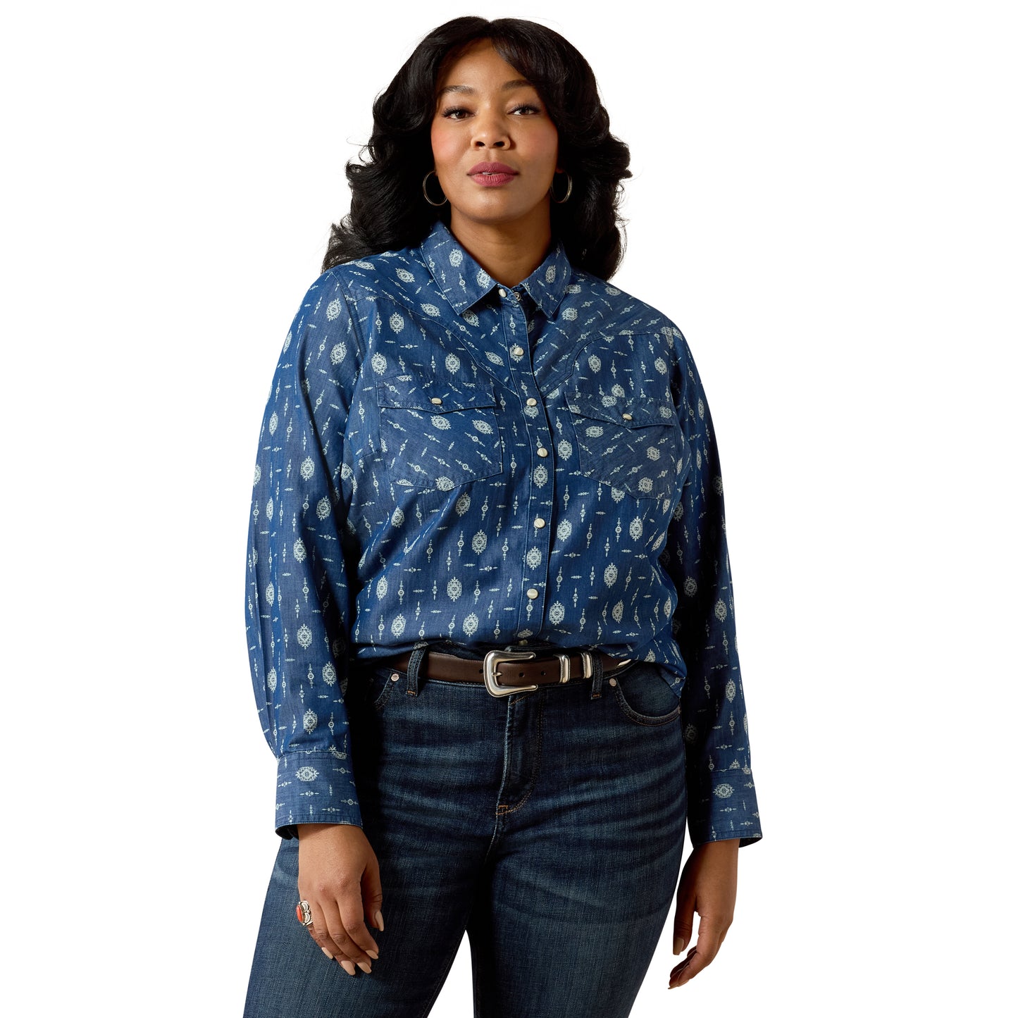 Ariat Ladies Wild Blue Western Snap Shirt 10071103