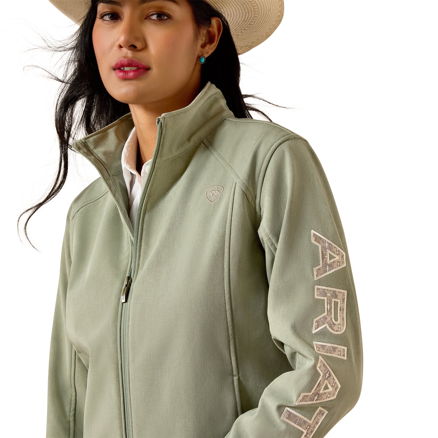 Ariat Ladies Logo Sea Spray Heather Softshell Jacket 10071203