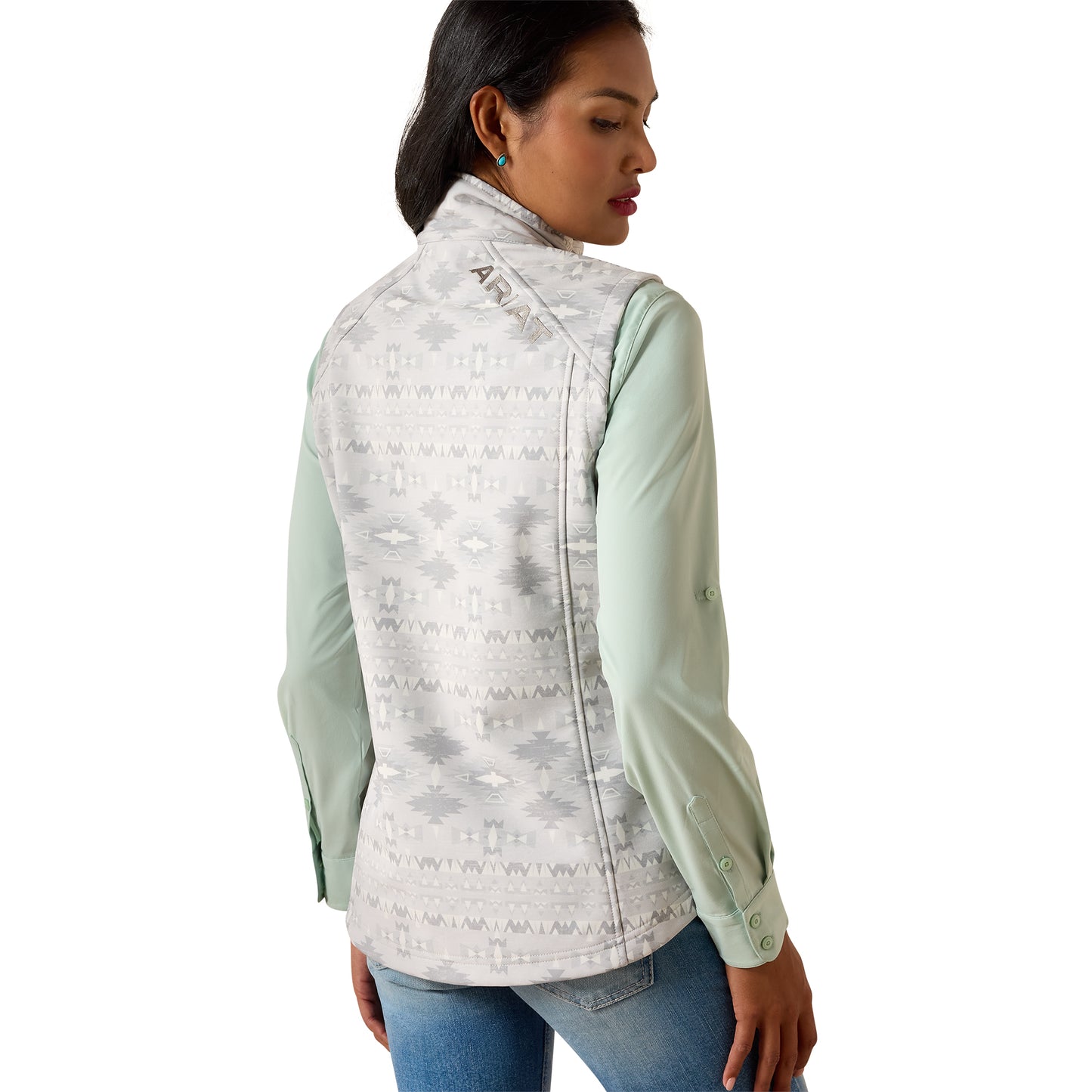 Ariat Ladies Logo Pepper Southwest Softshell Vest 10071240