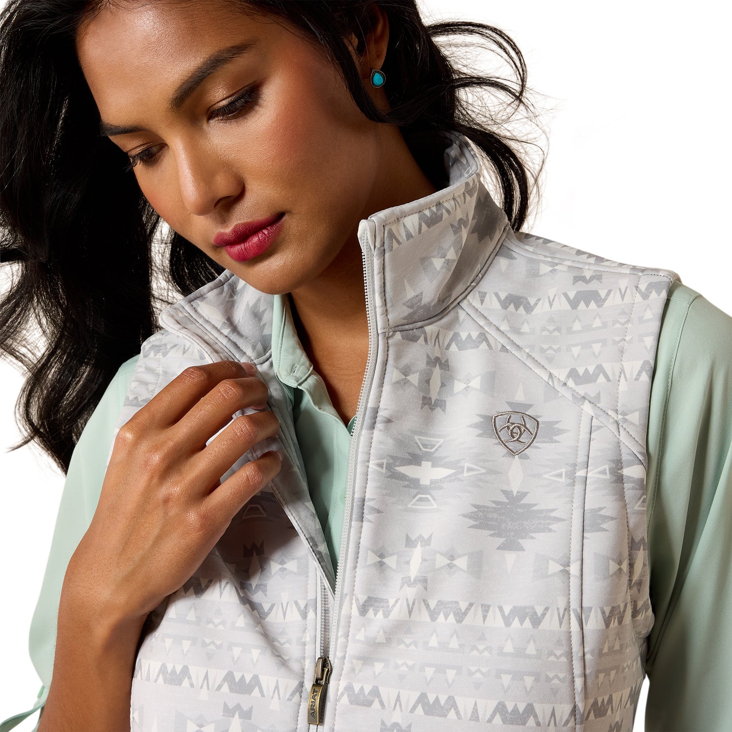 Ariat Ladies Logo Pepper Southwest Softshell Vest 10071240