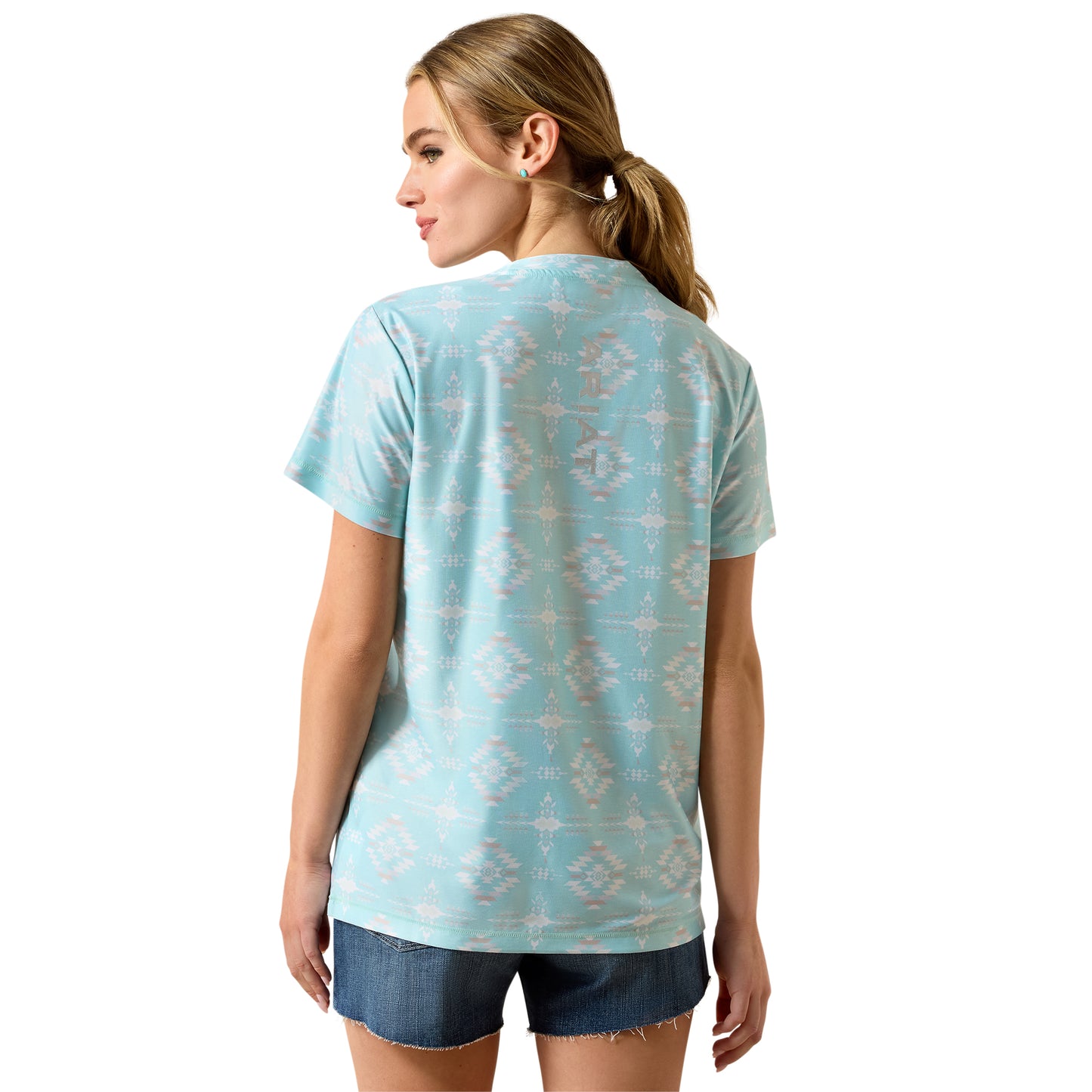 Ariat Ladies Laguna Holiday Heather Southwest Logo Shirt 10071253