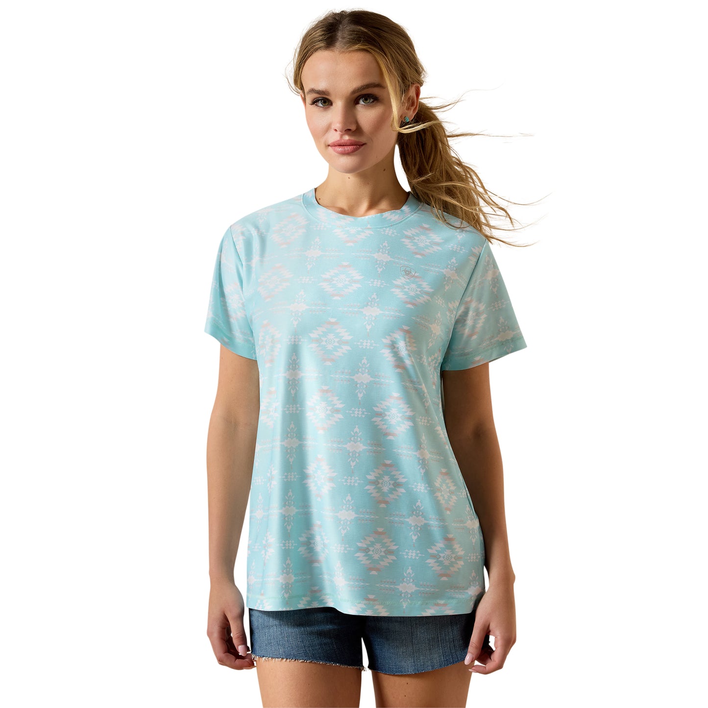 Ariat Ladies Laguna Holiday Heather Southwest Logo Shirt 10071253