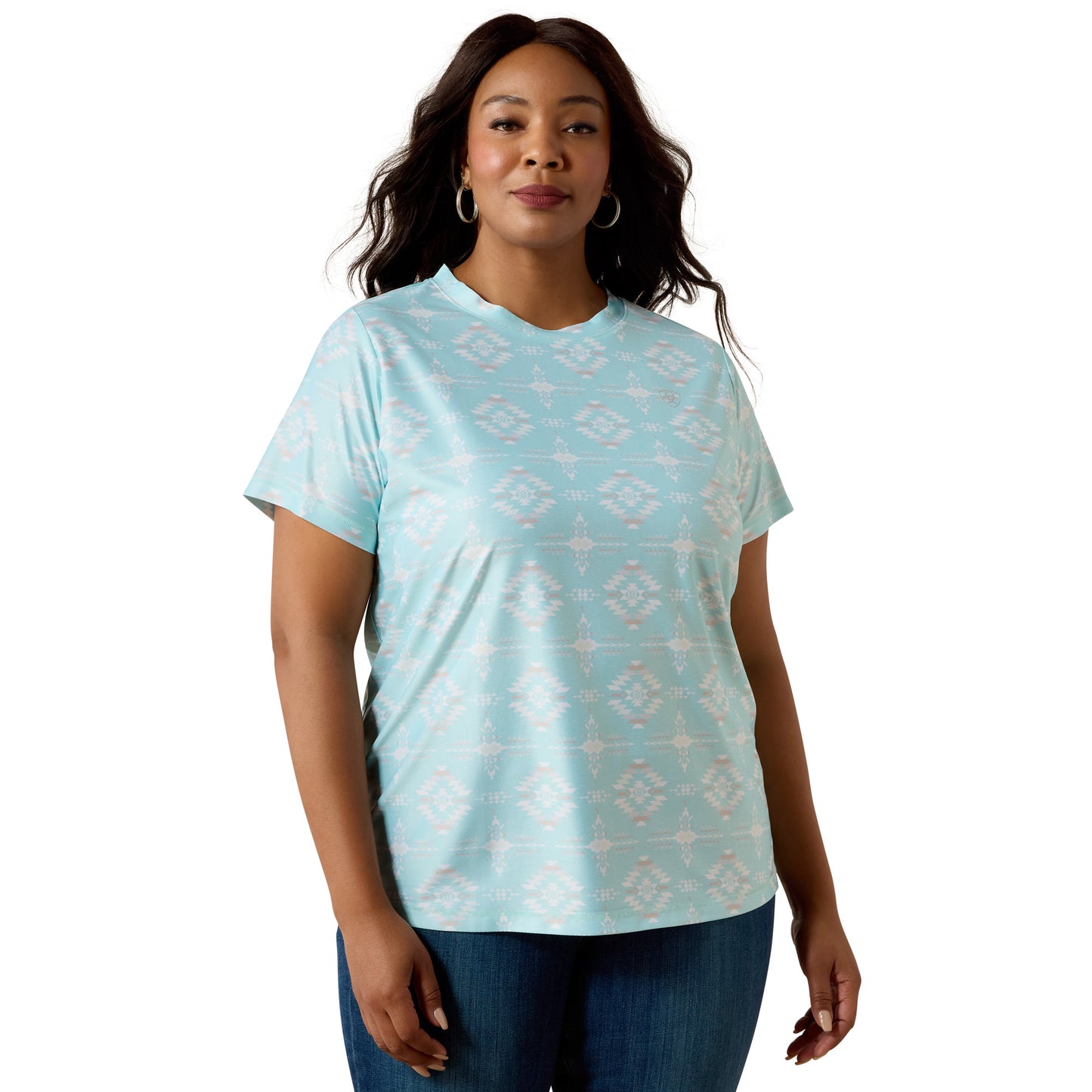 Ariat Ladies Laguna Holiday Heather Southwest Logo Shirt 10071253