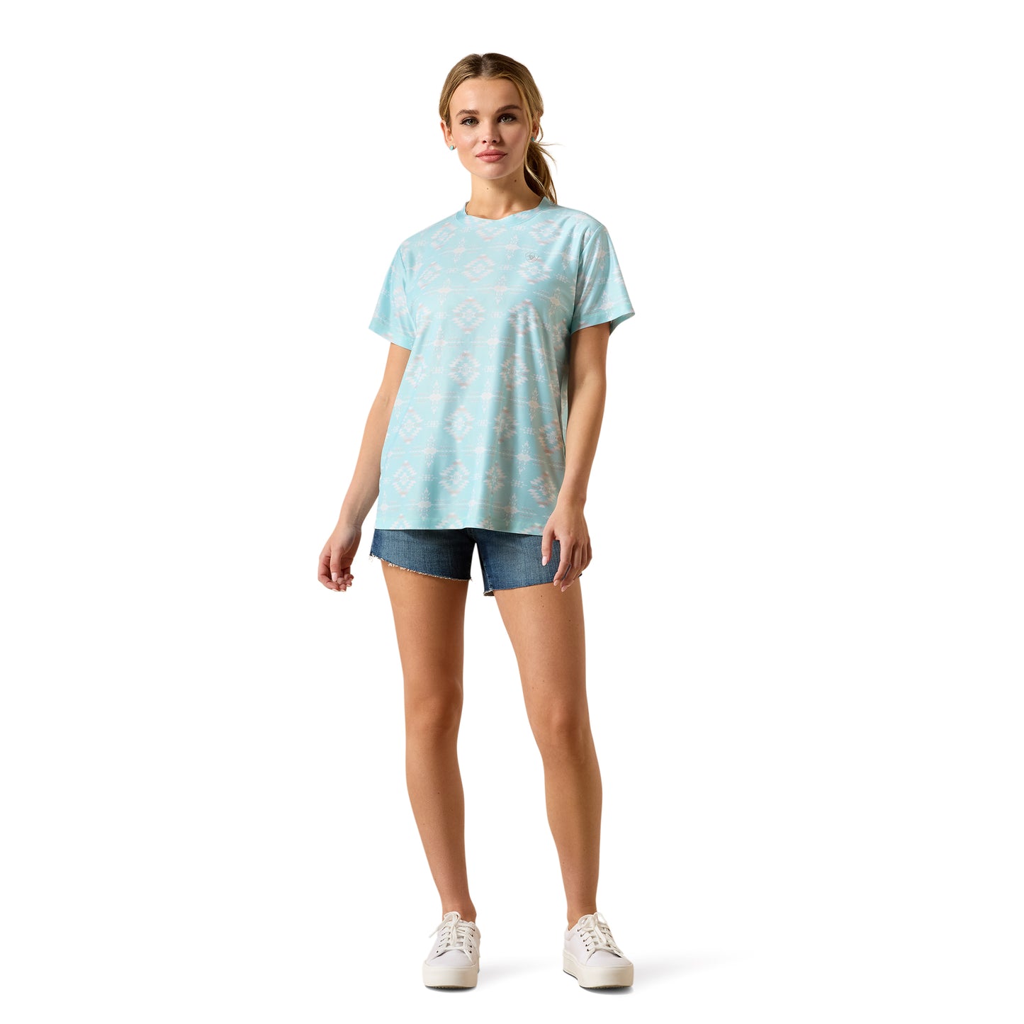 Ariat Ladies Laguna Holiday Heather Southwest Logo Shirt 10071253