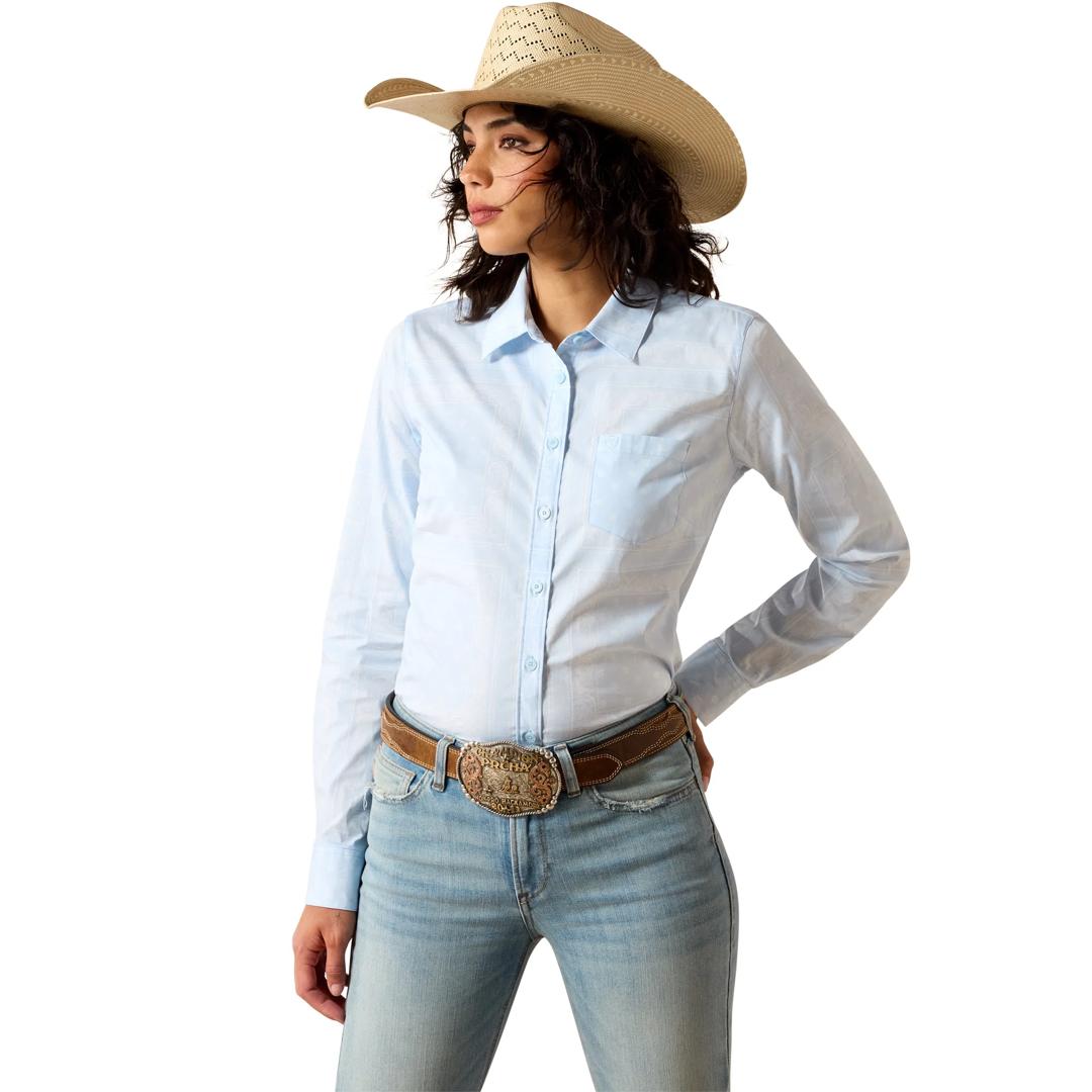 Ariat Ladies Kirby Nantucket Breeze Bandana Stretch Shirt 10071415 front