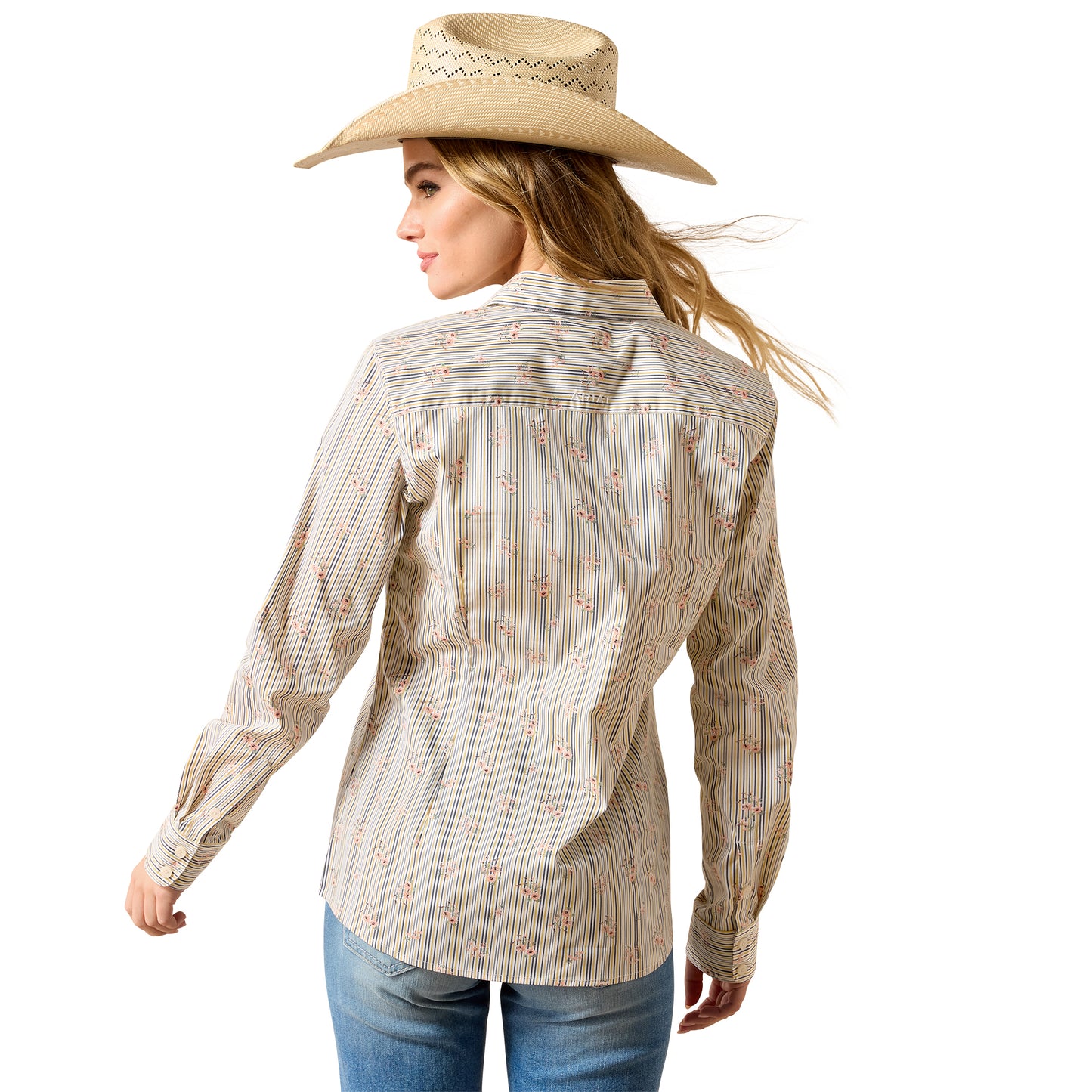 Ariat Ladies Kirby Vintage Floral Stripe Stretch Shirt 10071417