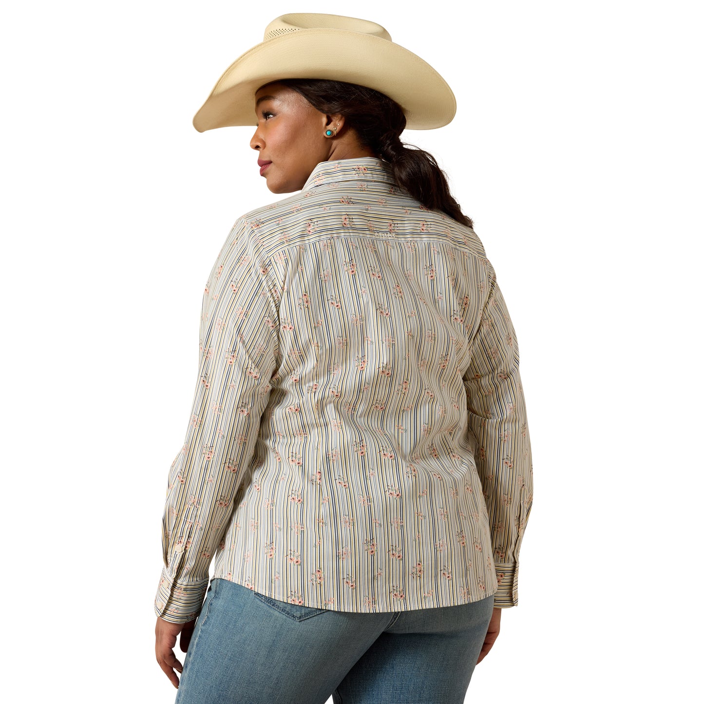 Ariat Ladies Kirby Vintage Floral Stripe Stretch Shirt 10071417