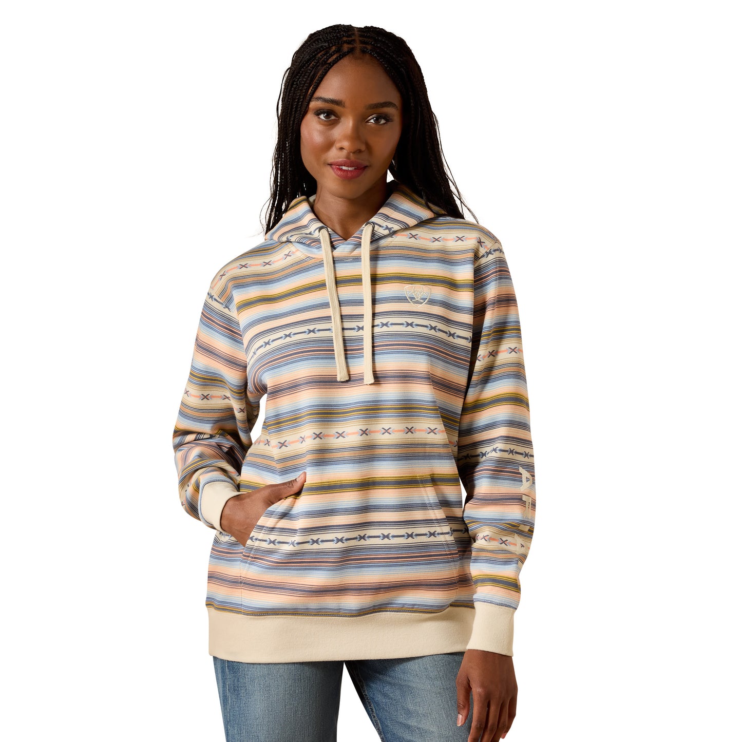 Ariat Ladies Logo 2.0 Multicolor Serape Hoodie 10071433