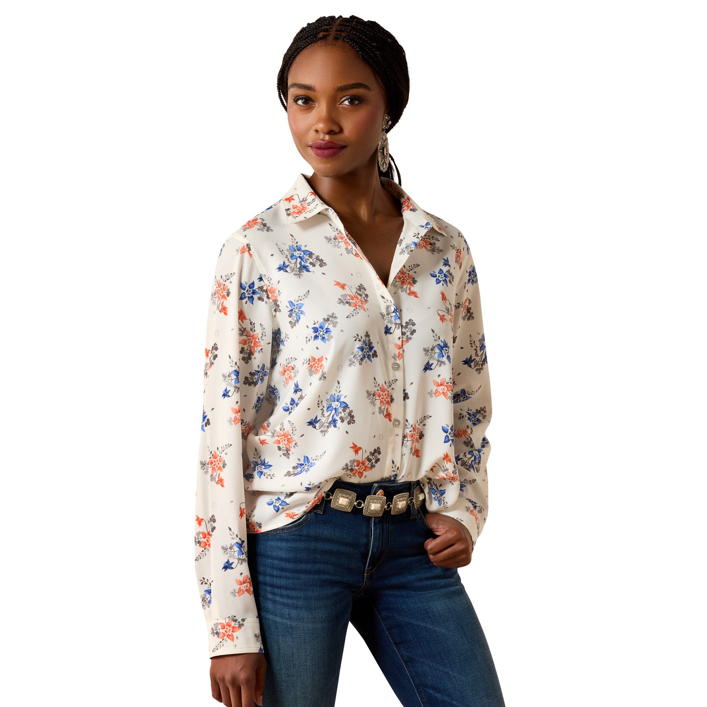Ariat Ladies Homestyle Horseshoe Print Shirt 10071463