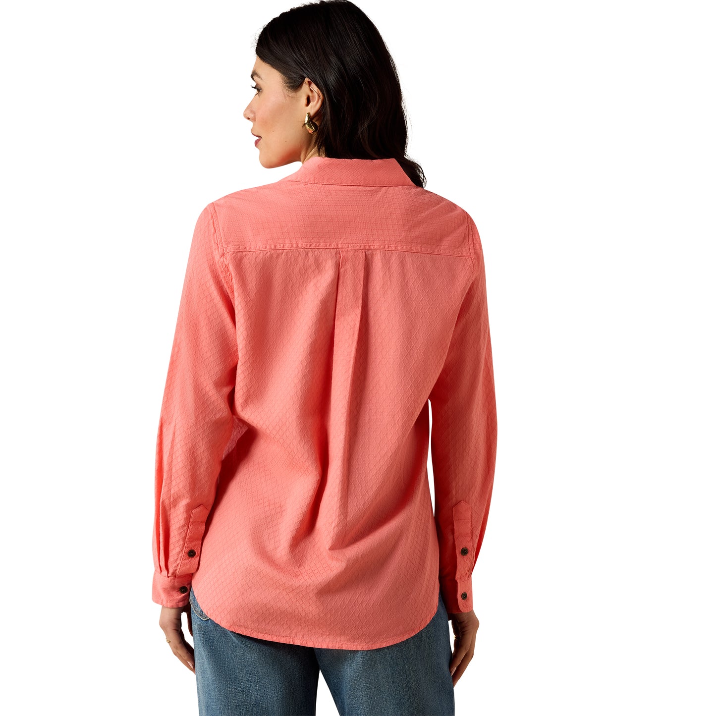 Ariat Ladies REAL Billie Jean Shell Pink Dobby Shirt 10071521