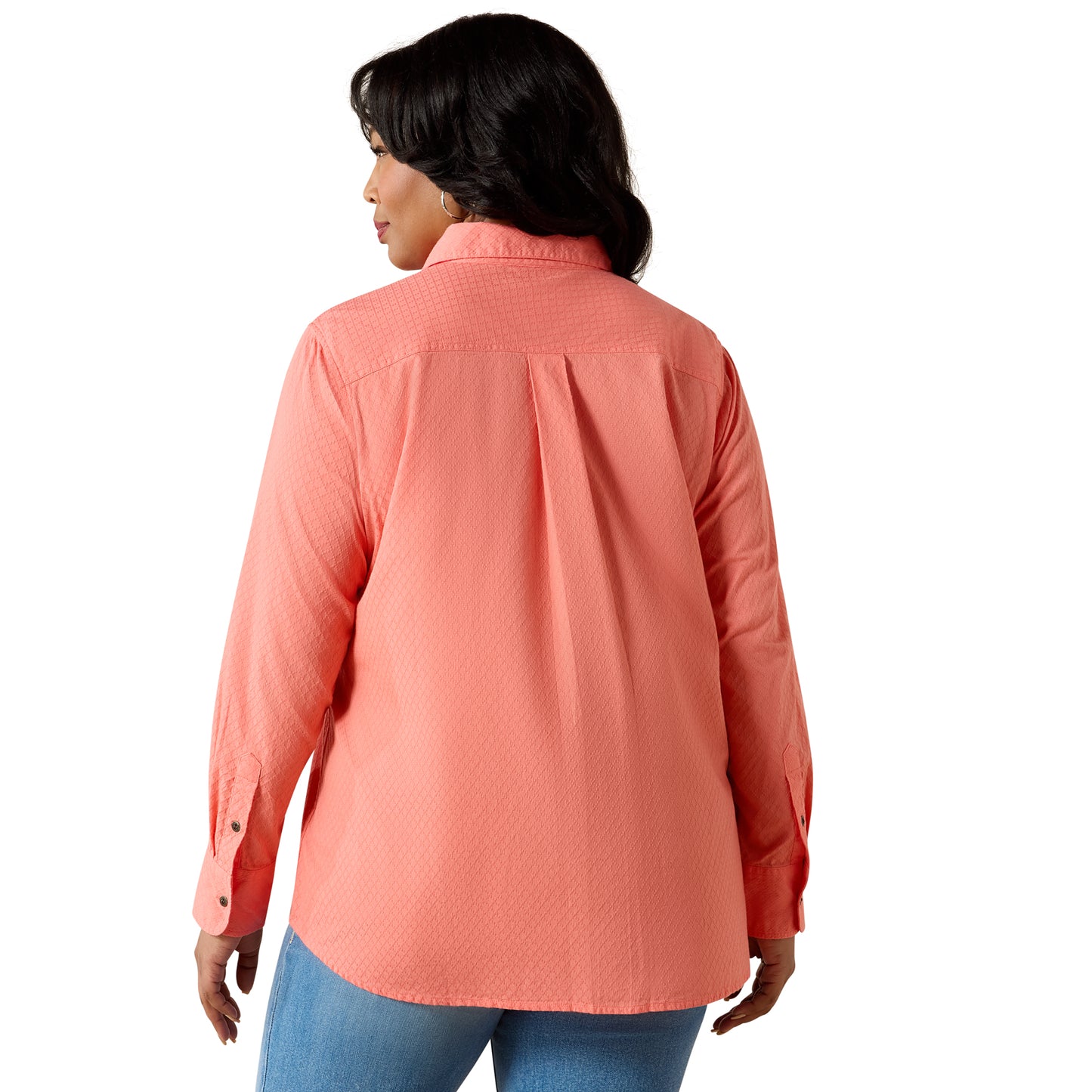 Ariat Ladies REAL Billie Jean Shell Pink Dobby Shirt 10071521