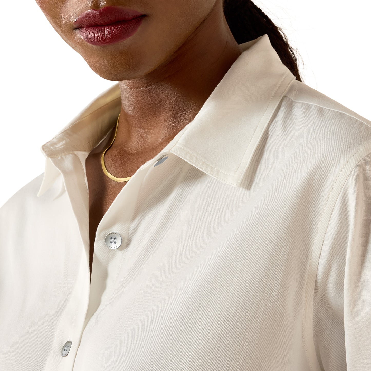 Ariat Ladies Homestyle Cloud Dancer Button Down Shirt 10071795