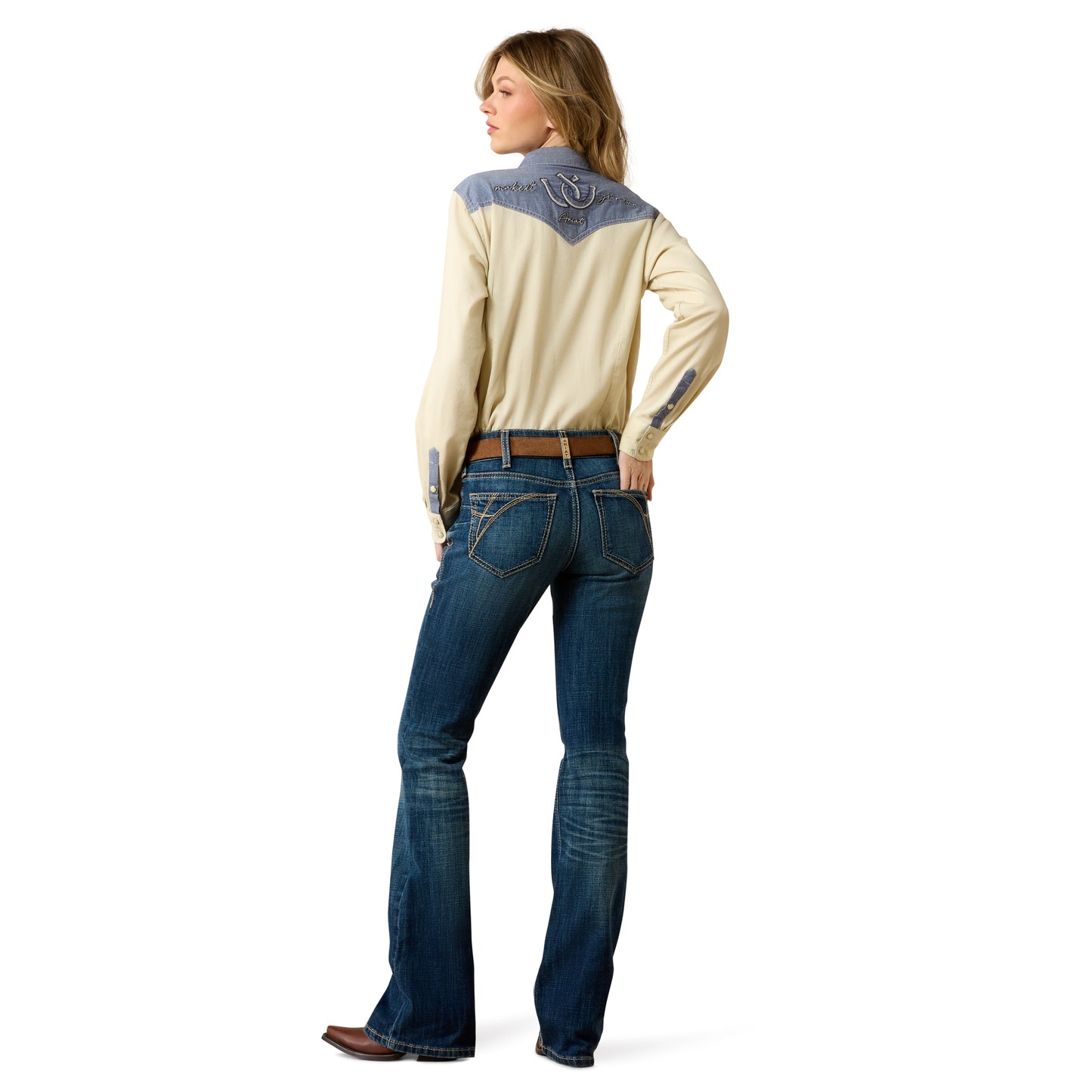 Ariat Ladies Mid Rise Fiona Istanbul Boot Cut Jeans 10072972
