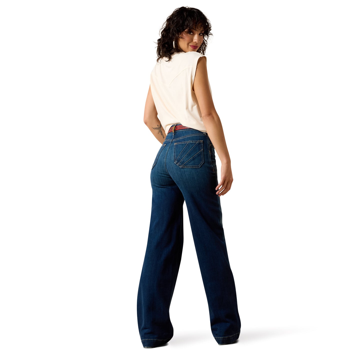 Ariat Ladies Ultra High Rise Penelope Wide Leg Blue Jean 10073012