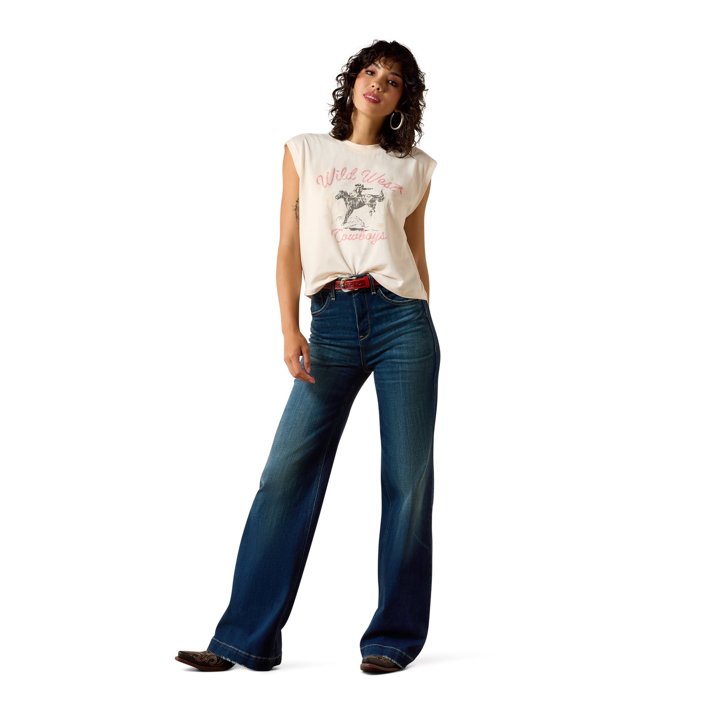 Ariat Ladies Ultra High Rise Penelope Wide Leg Blue Jean 10073012
