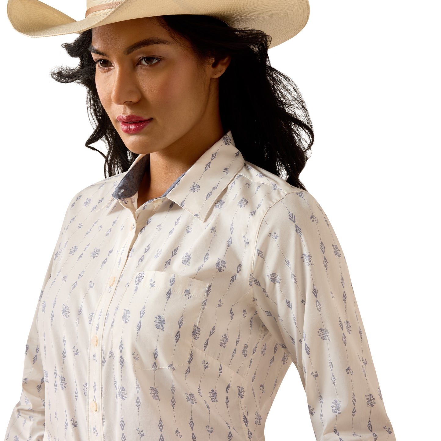Ariat Ladies Team Kirby Sea Salt Dewdrop Button Down Shirt 10073397