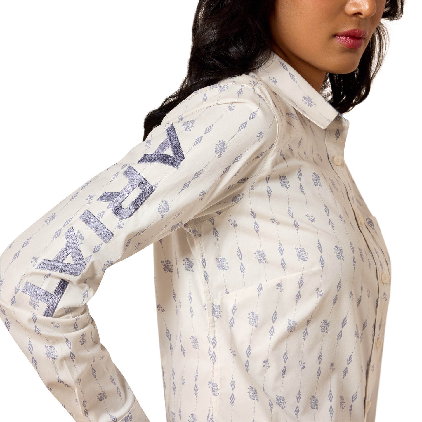 Ariat Ladies Team Kirby Sea Salt Dewdrop Button Down Shirt 10073397