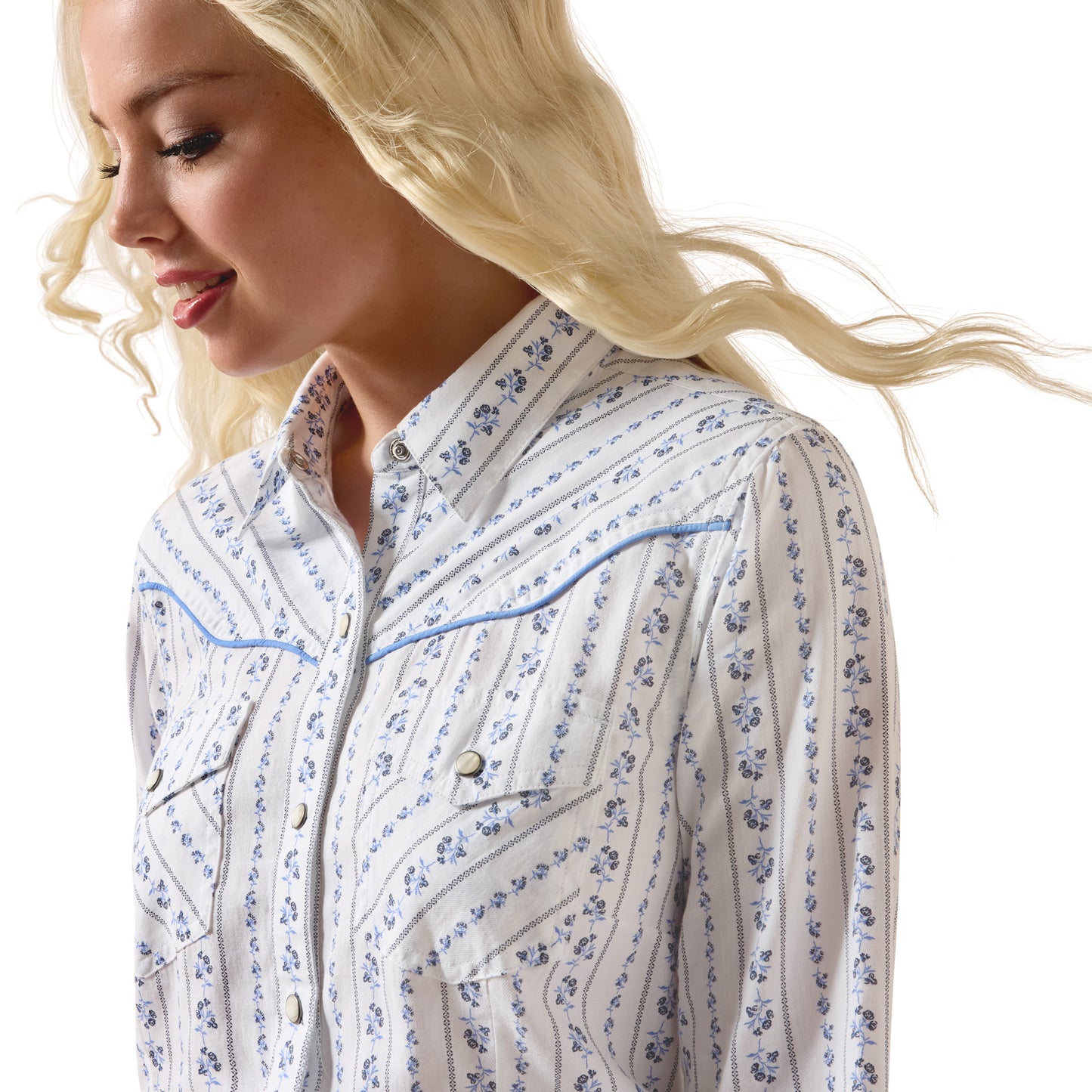 Ariat Ladies Grace Western Blossom Stripe Snap Shirt 10073486