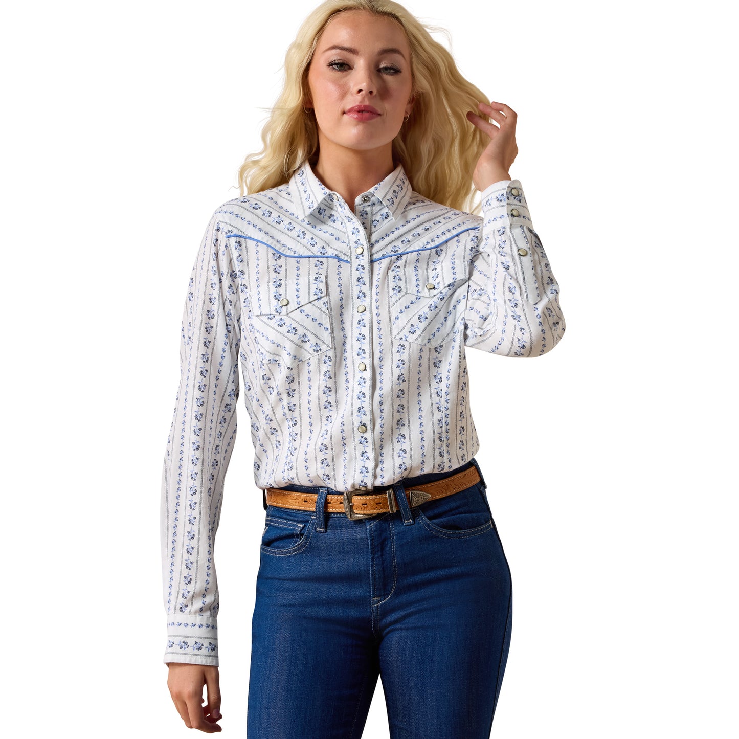 Ariat Ladies Grace Western Blossom Stripe Snap Shirt 10073486