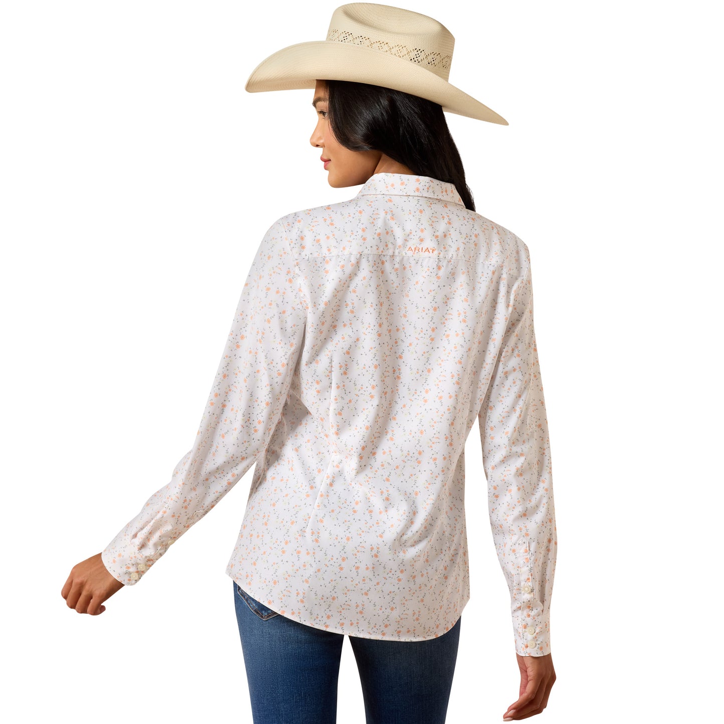 Ariat Ladies Kirby Pro Cornhusk Floral Print Button Down Shirt 10073505