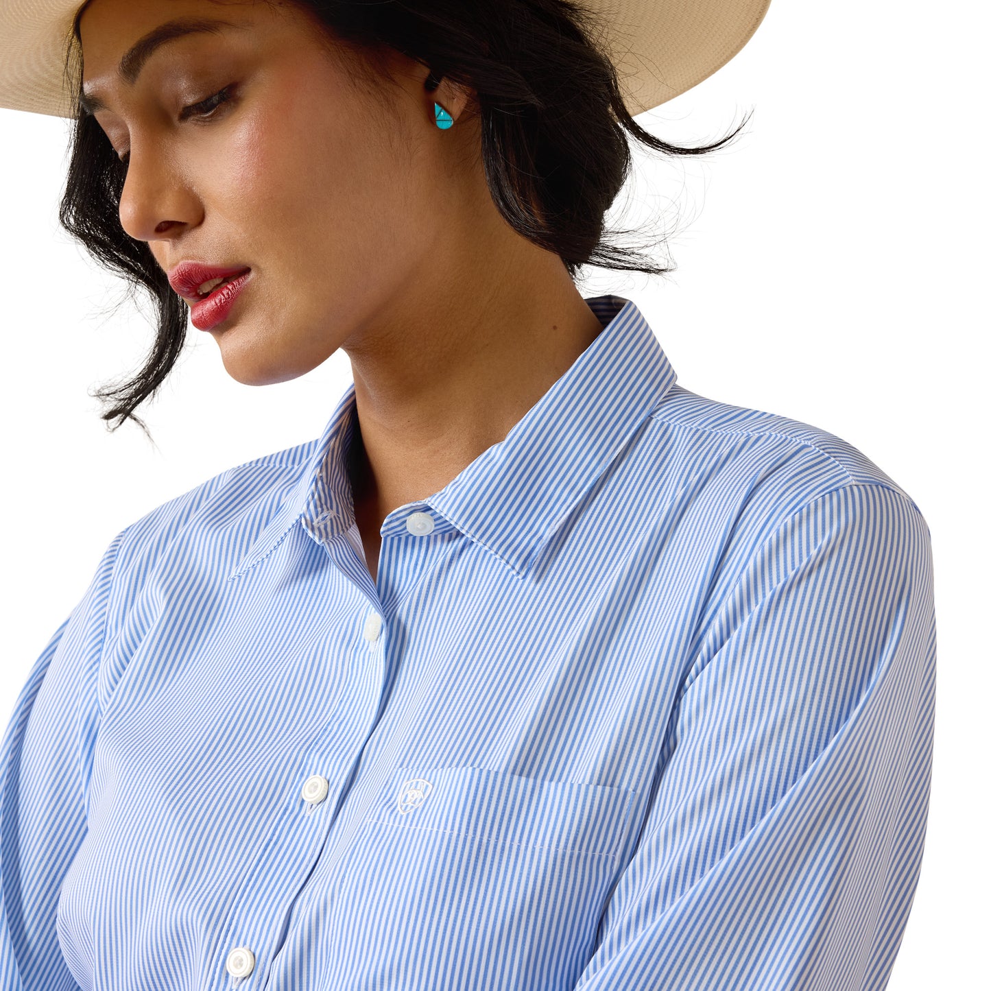Ariat Ladies Kirby Pro Ultramarine Striped Button Down Shirt 10073506