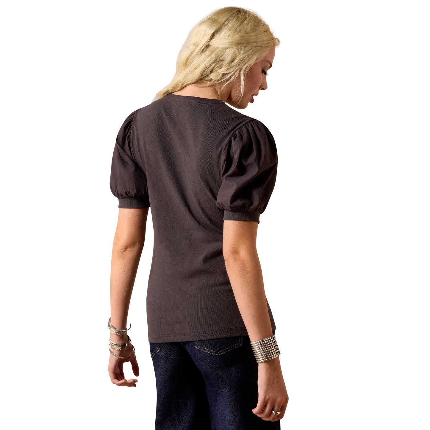 Ariat Ladies Oakley Raven Brown Snap Top 10073537