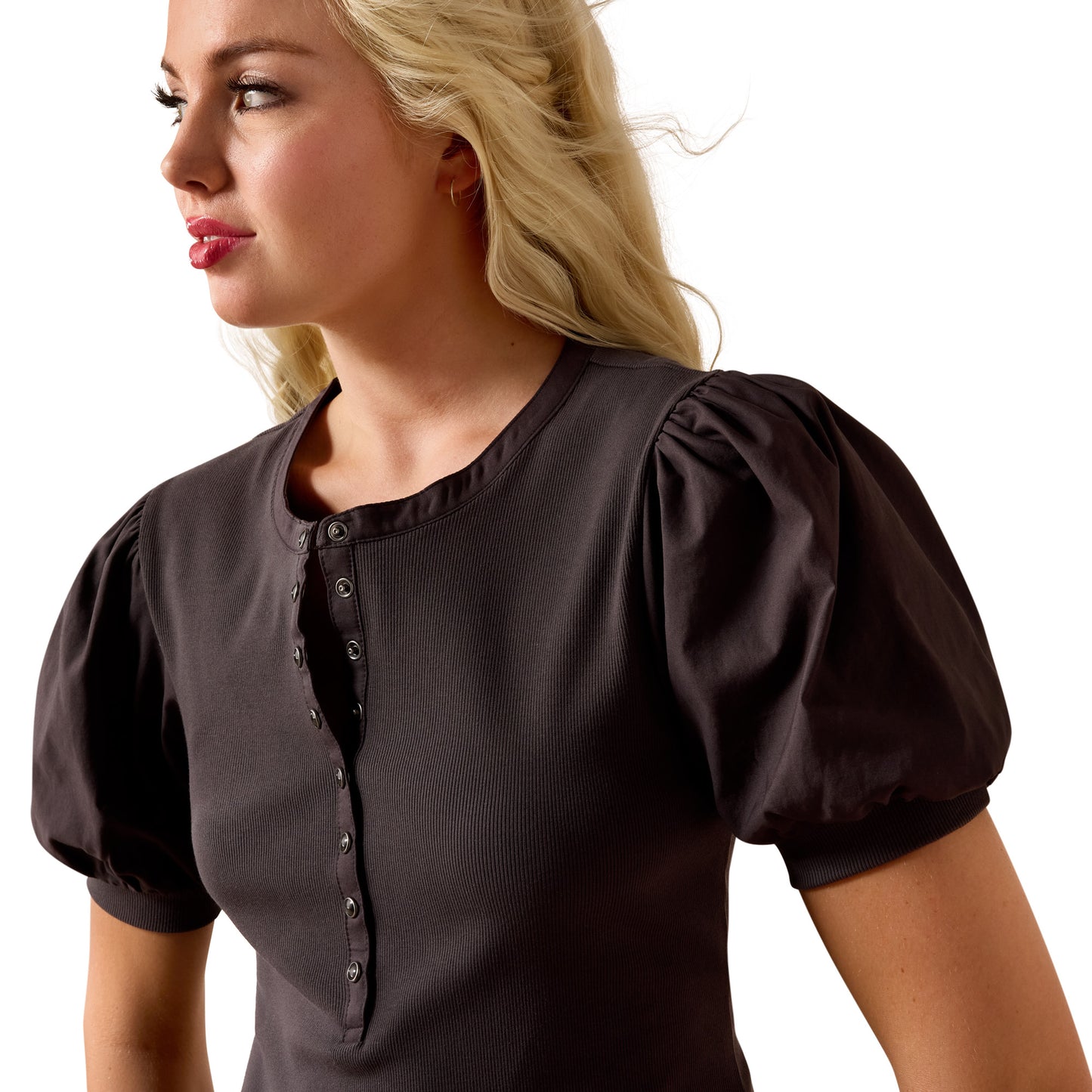 Ariat Ladies Oakley Raven Brown Snap Top 10073537