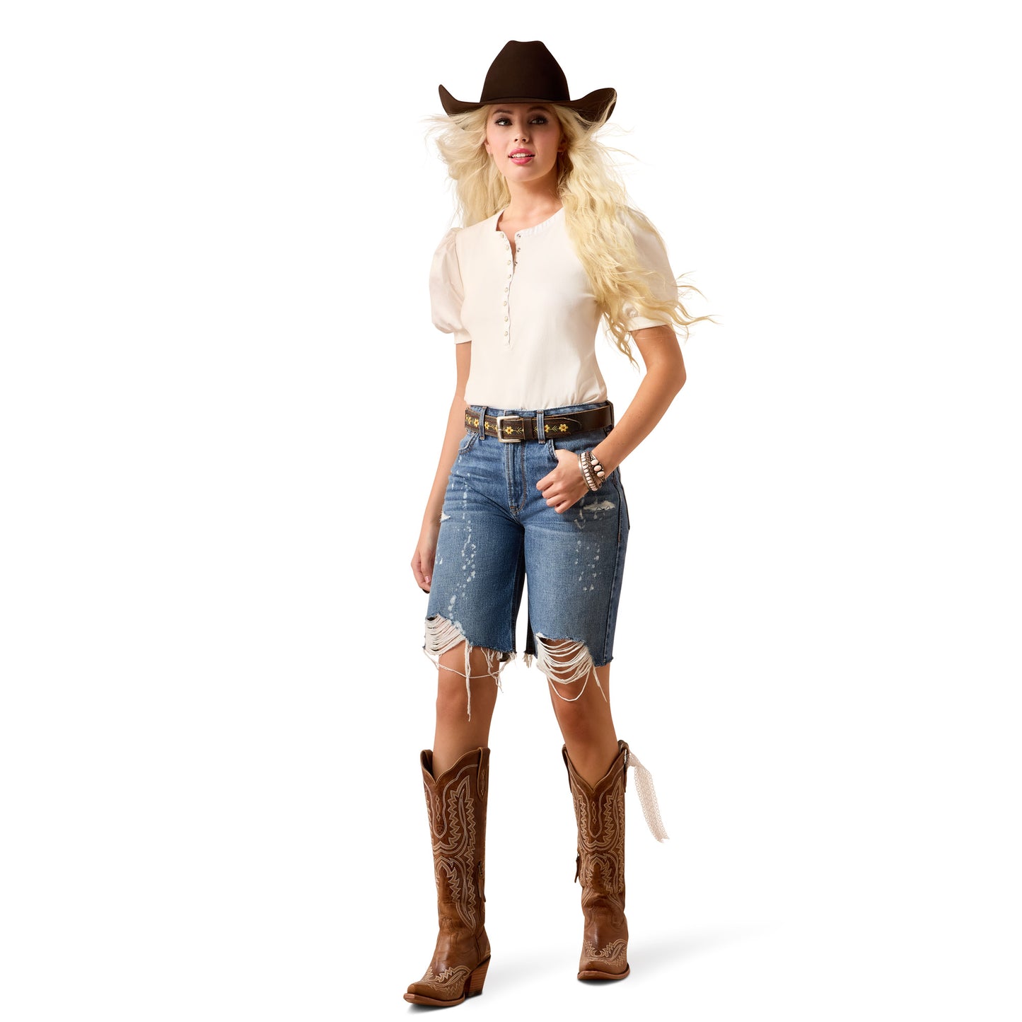 Ariat Ladies Oakley Cloud Dancer Snap Top 10073538
