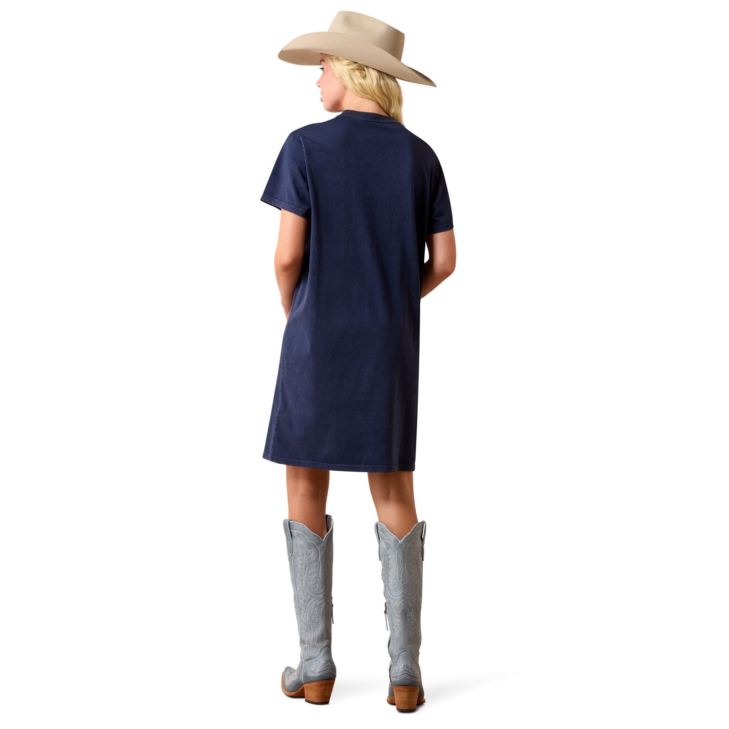 Ariat Ladies Howdy Pearl Navy Eclipse T-Shirt Dress 10073543