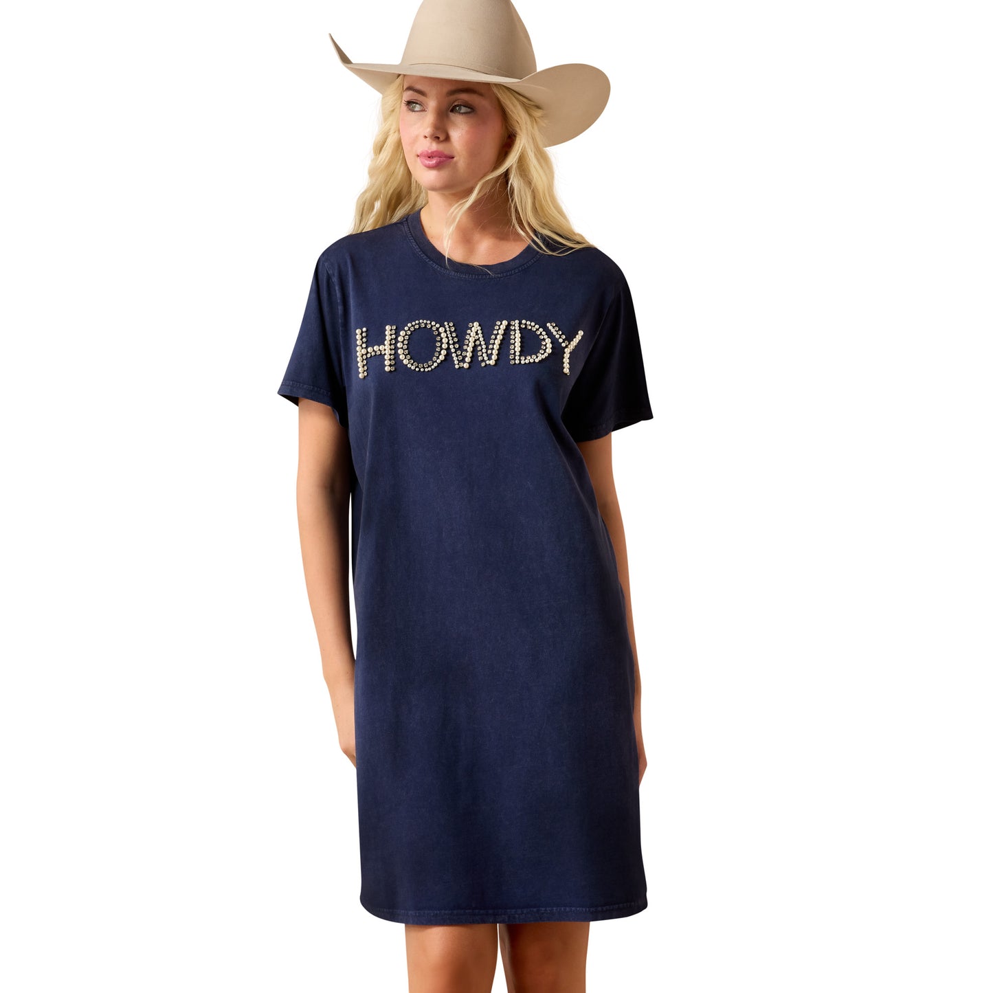 Ariat Ladies Howdy Pearl Navy Eclipse T-Shirt Dress 10073543