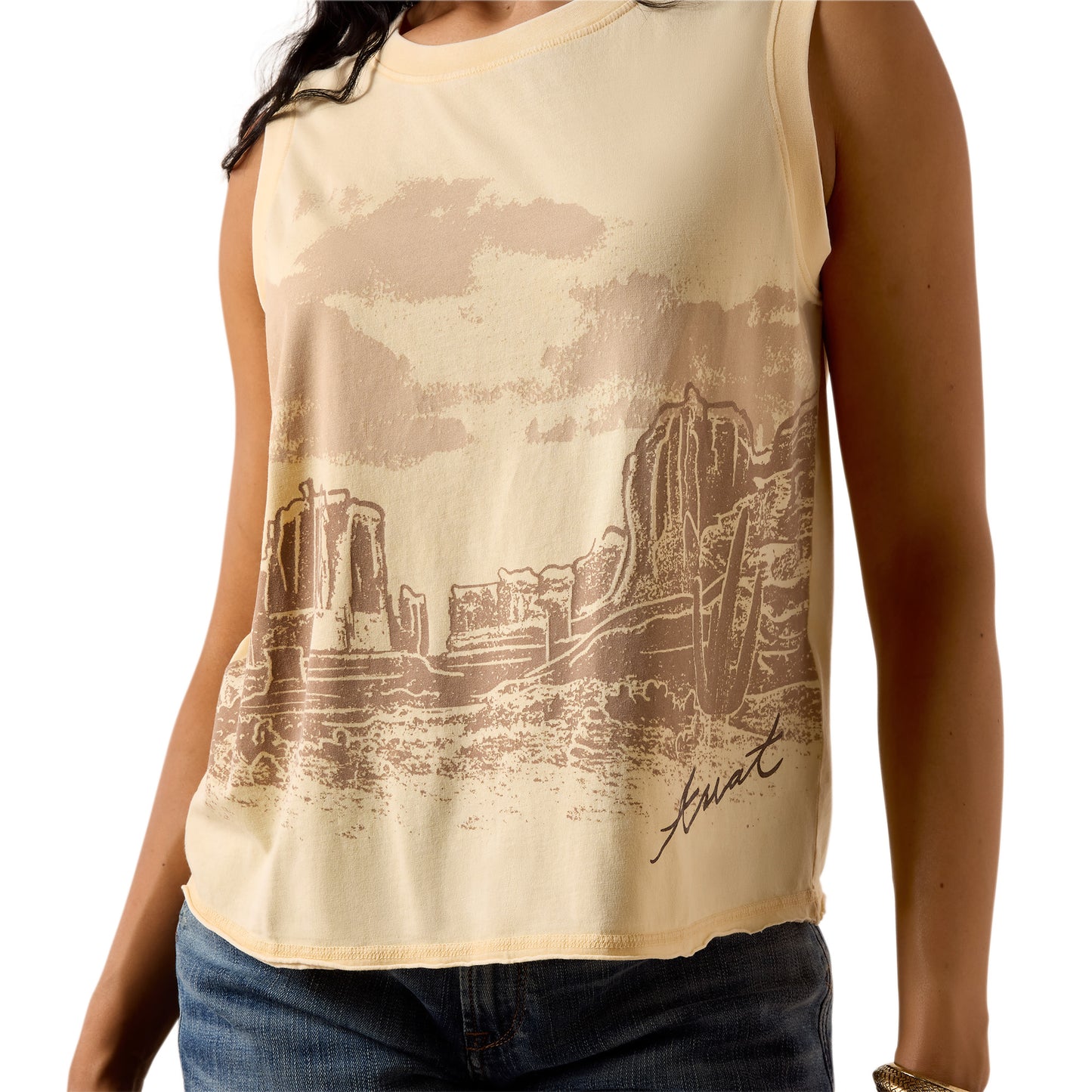 Ariat Ladies Desert Vista Cornhusk Tank Top 10073545