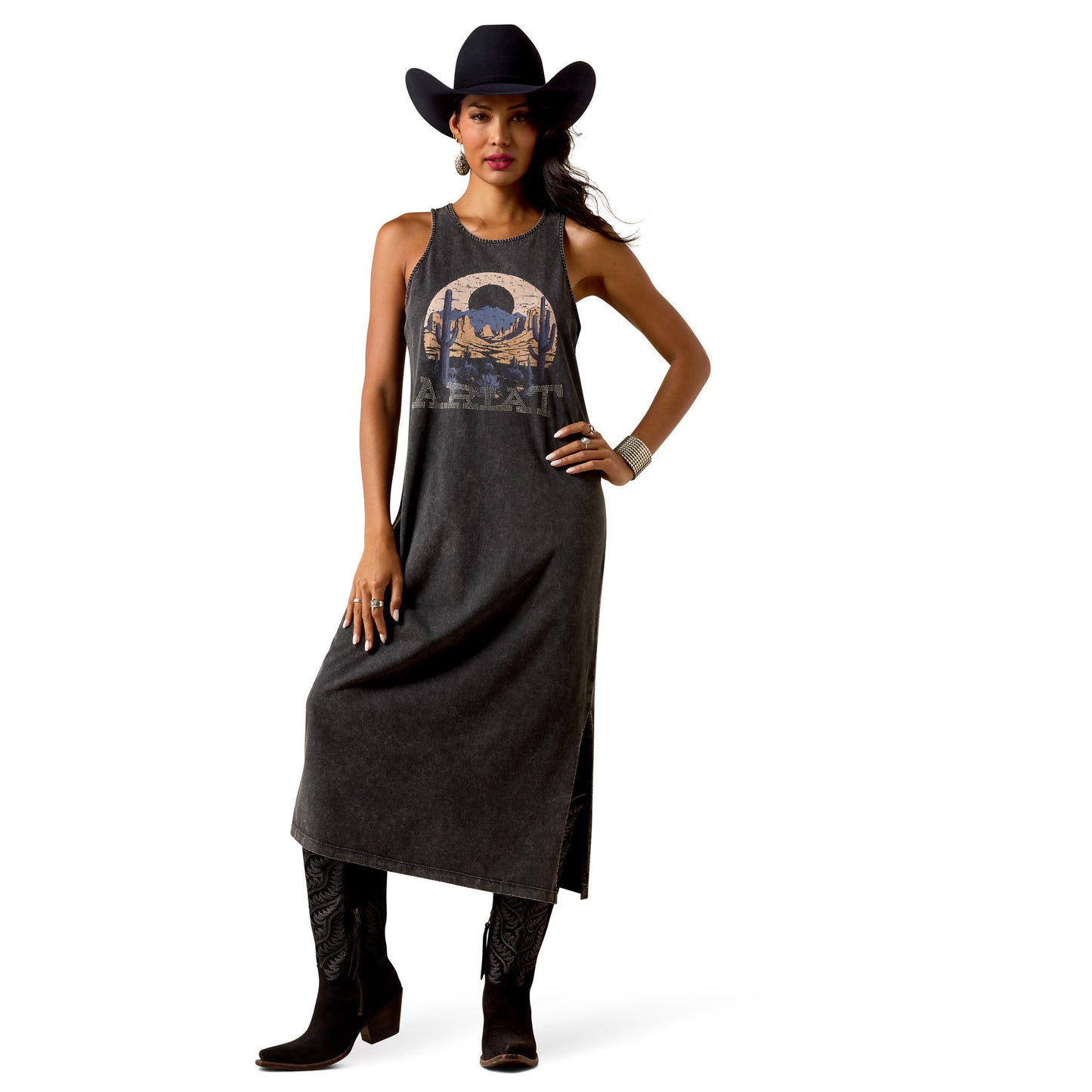 Ariat Ladies Desert Mirage Black Mineral Wash Dress 10073548
