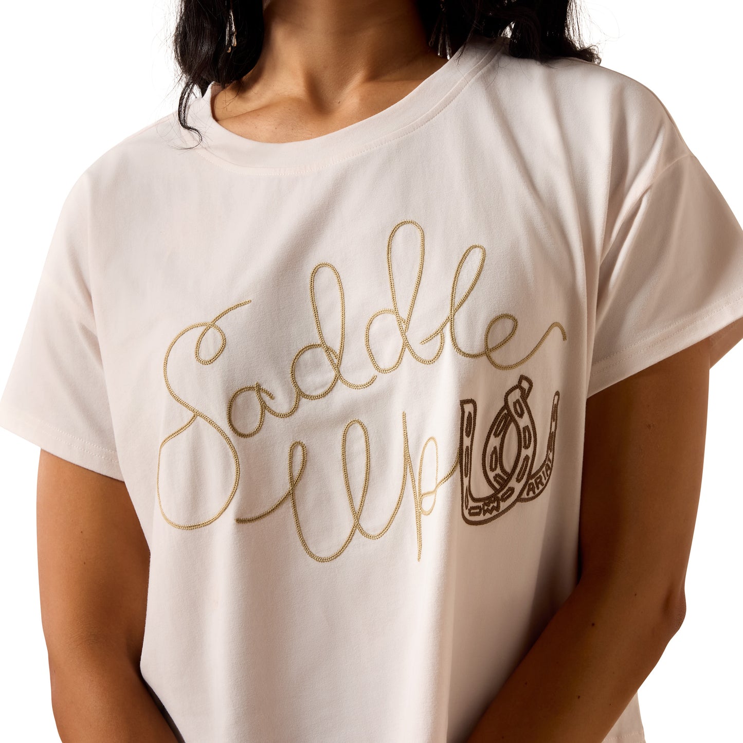 Ariat Ladies Saddle Up Sea Salt T-Shirt 10073553
