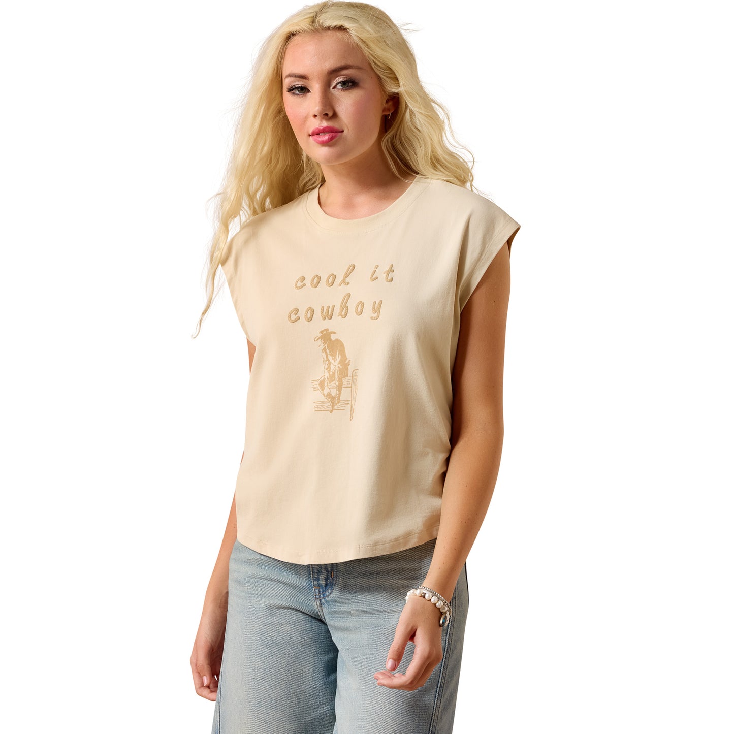 Ariat Ladies Cool It Oyster Grey T-Shirt 10073558