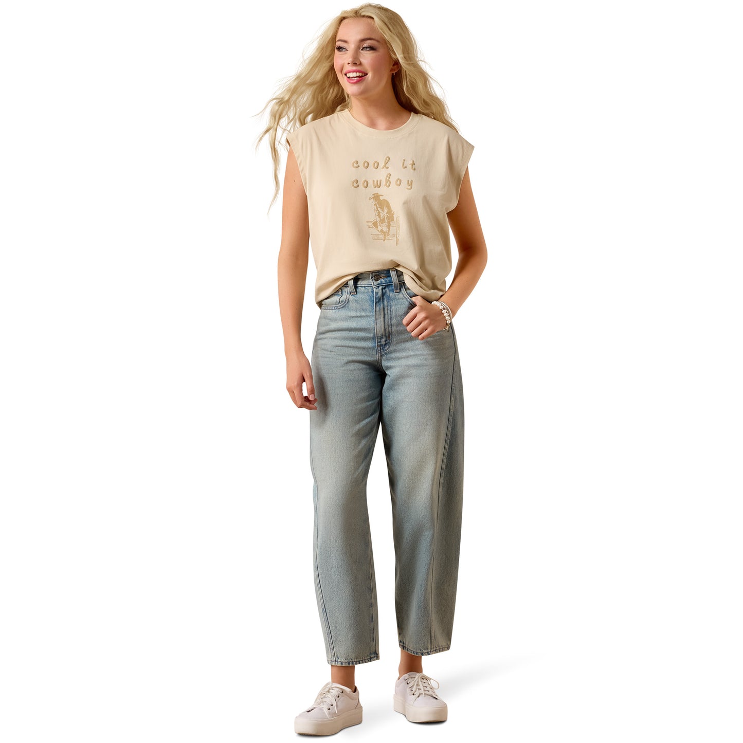 Ariat Ladies Cool It Oyster Grey T-Shirt 10073558